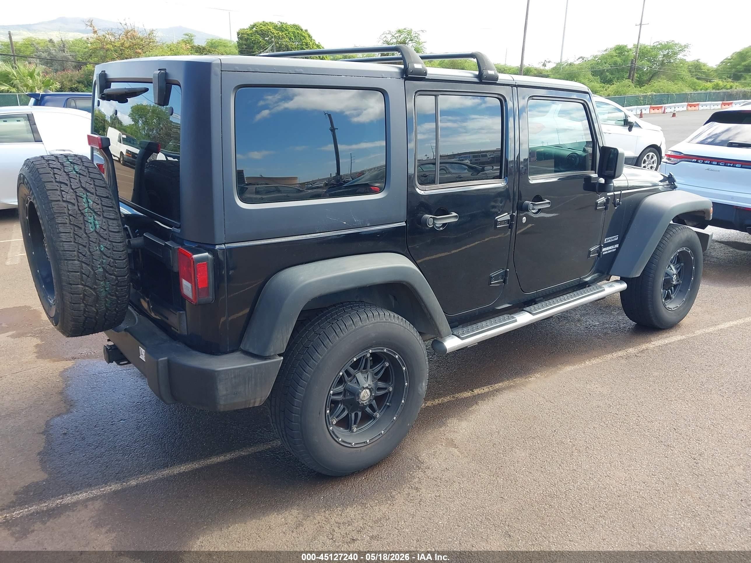 2013 Jeep Wrangler Unlimited Sport Black vin: 1C4BJWDG7DL504369