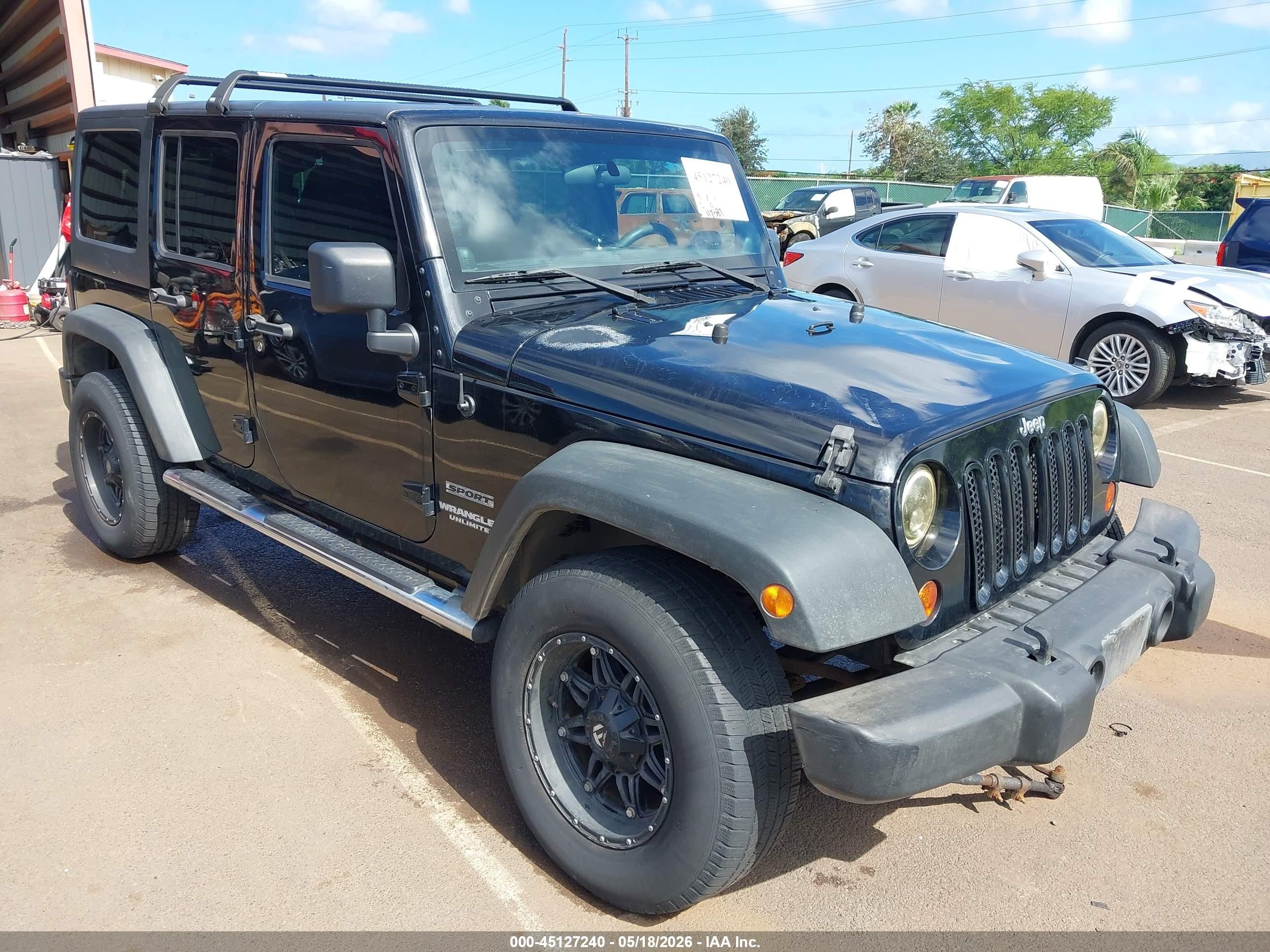 2013 Jeep Wrangler Unlimited Sport Black vin: 1C4BJWDG7DL504369