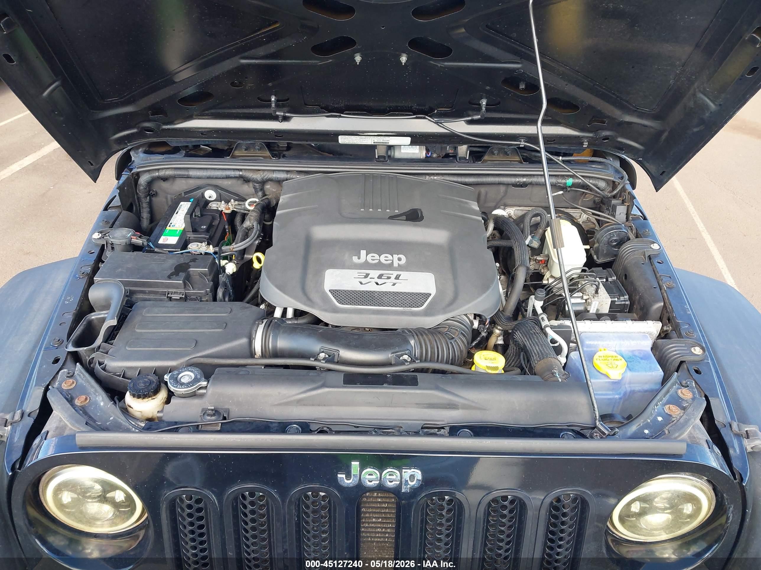2013 Jeep Wrangler Unlimited Sport Black vin: 1C4BJWDG7DL504369