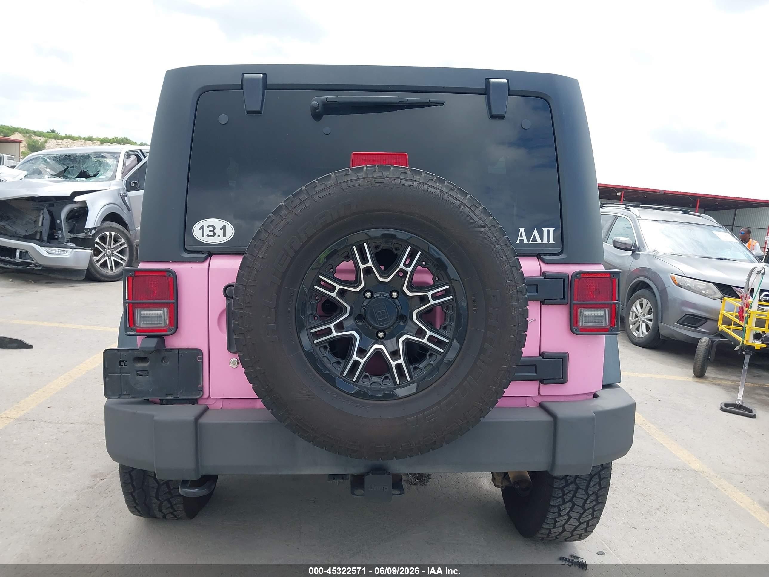 2013 Jeep Wrangler Unlimited Sport Pink vin: 1C4BJWDG7DL543043