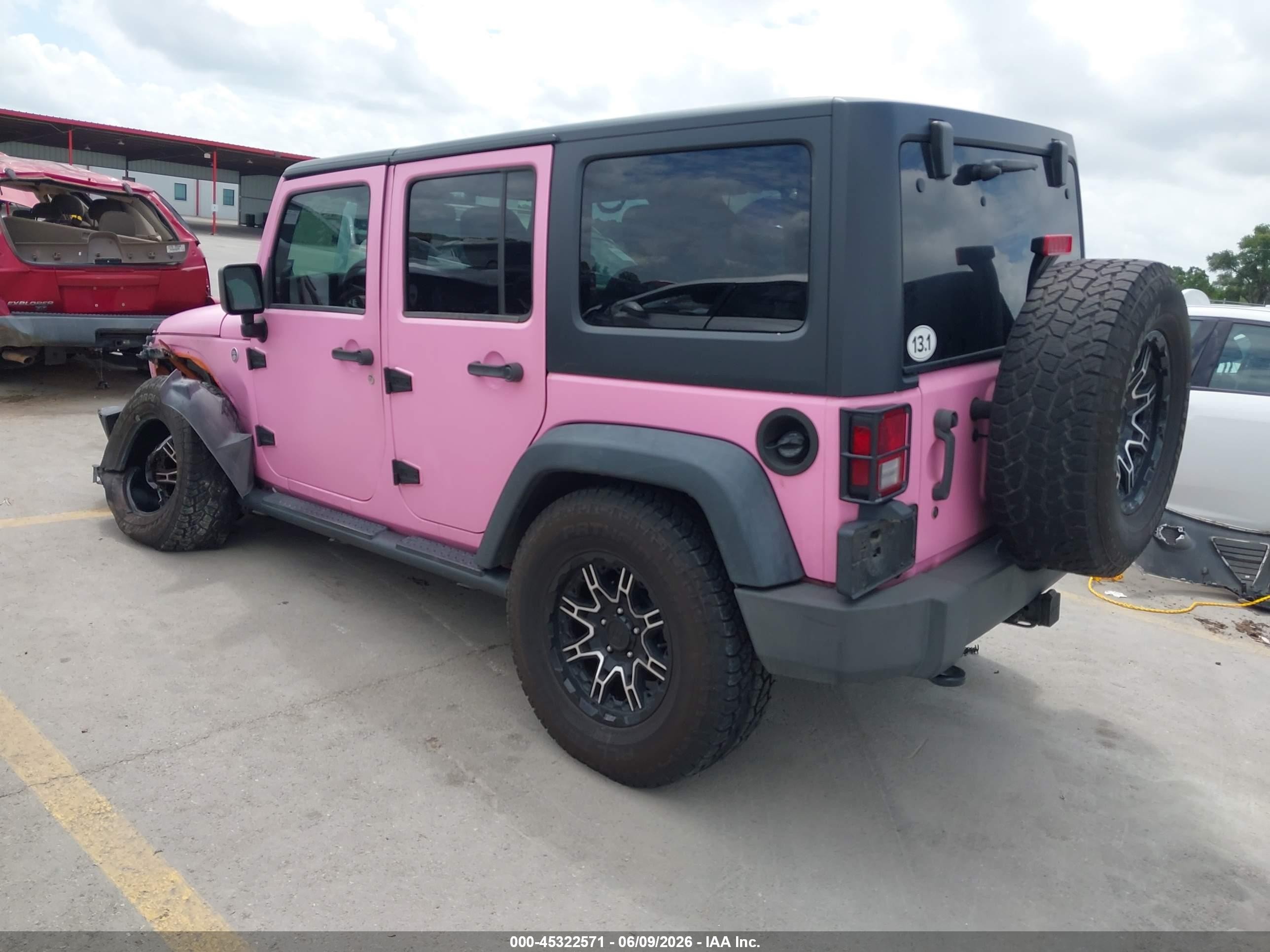 2013 Jeep Wrangler Unlimited Sport Pink vin: 1C4BJWDG7DL543043