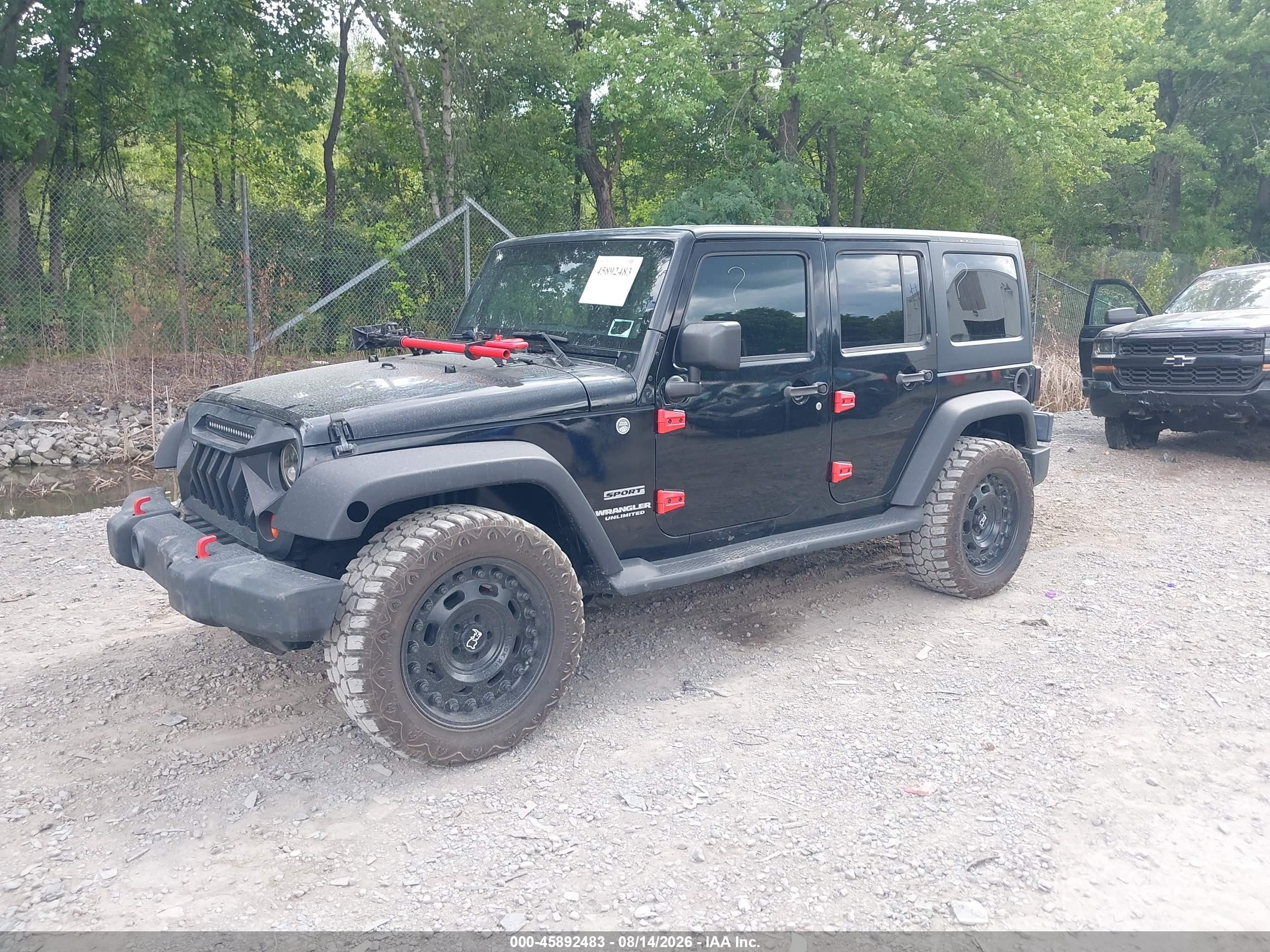 2013 Jeep Wrangler Unlimited Sport Black vin: 1C4BJWDG7DL581257