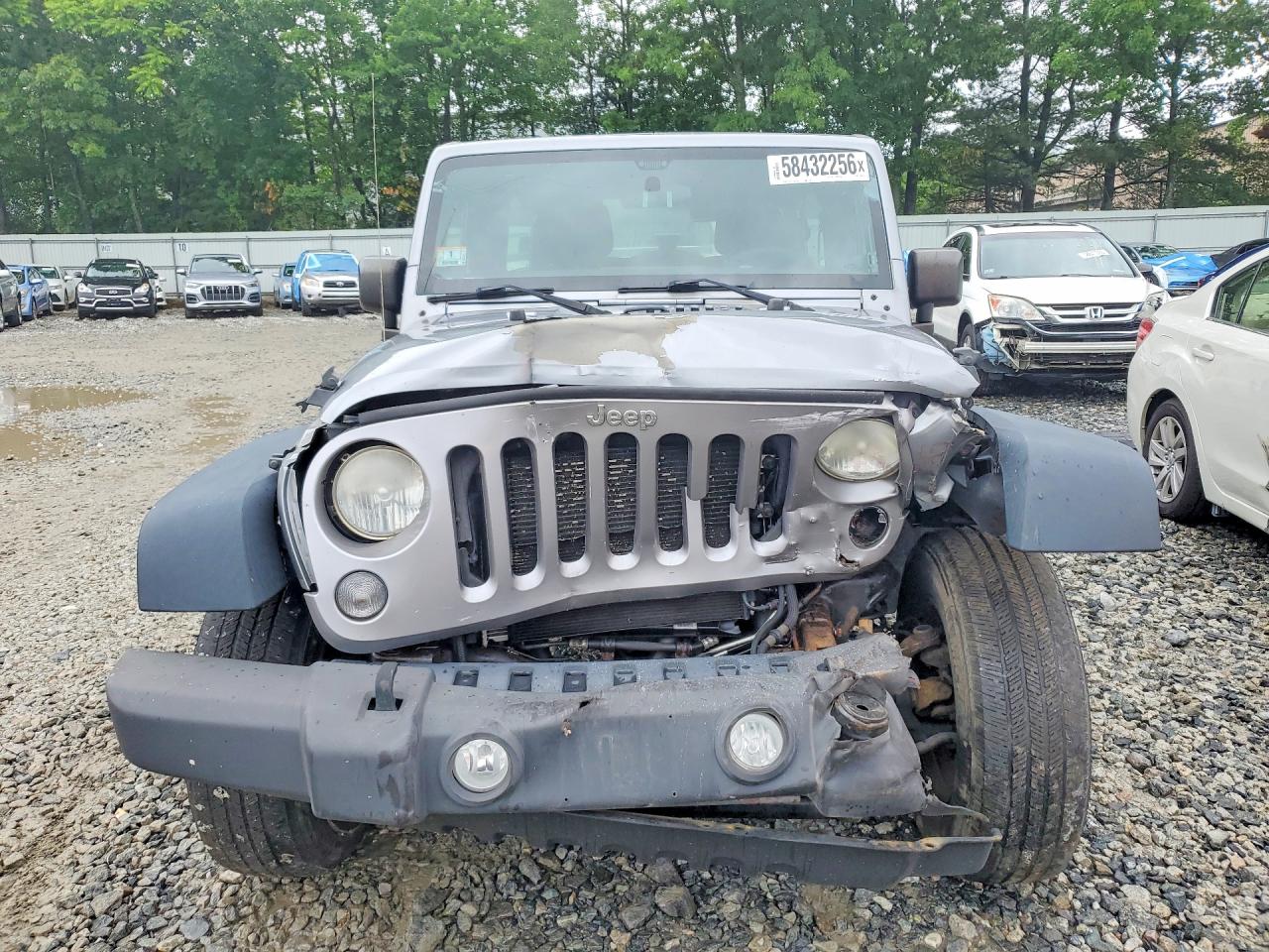 2014 Jeep Wrangler Unlimited Sport Gray vin: 1C4BJWDG7EL216935