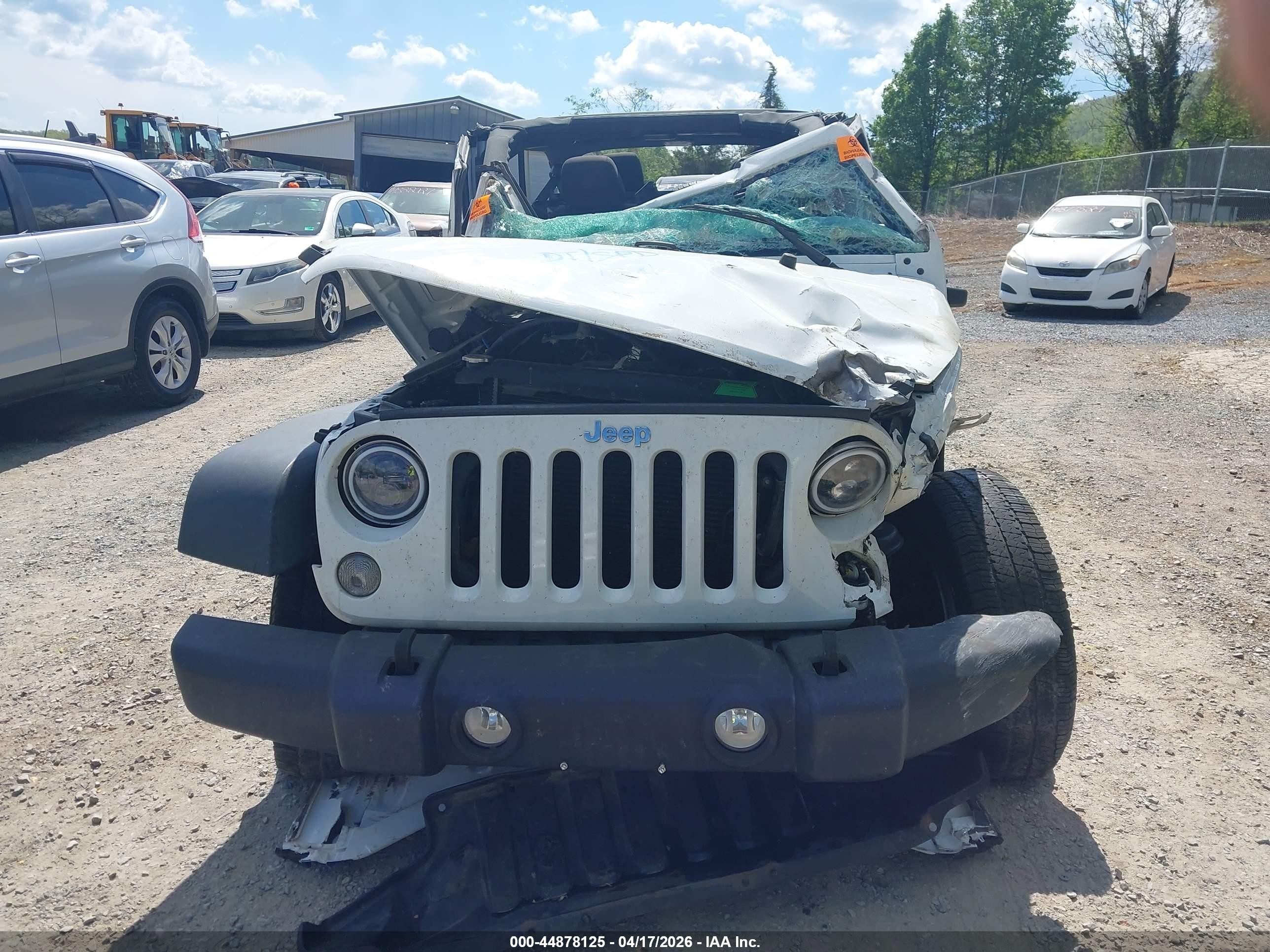 2018 Jeep Wrangler Jk Unlimited Sport S 4x4 White vin: 1C4BJWDG7JL826523