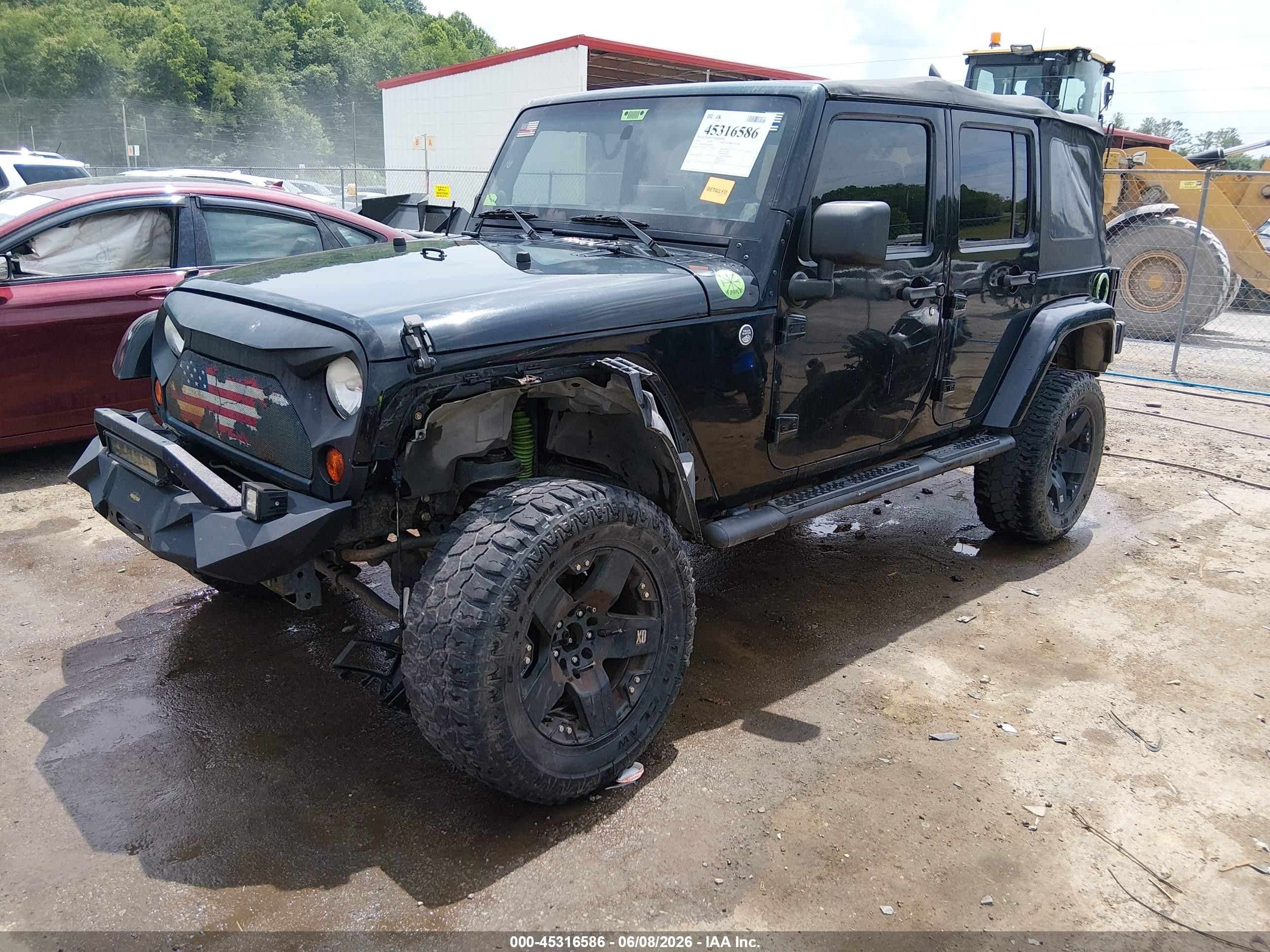 2012 Jeep Wrangler Unlimited Sport Черный vin: 1C4BJWDG8CL208470