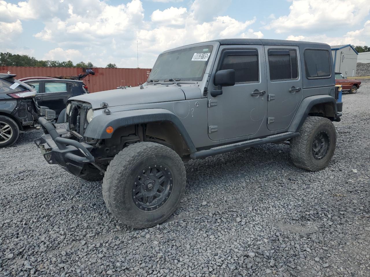 2013 Jeep Wrangler Unlimited Sport Silver vin: 1C4BJWDG8DL548722 Damage: Left Front Fender, Dent(s) W/ Paint Dmg, 3 to 4 inches