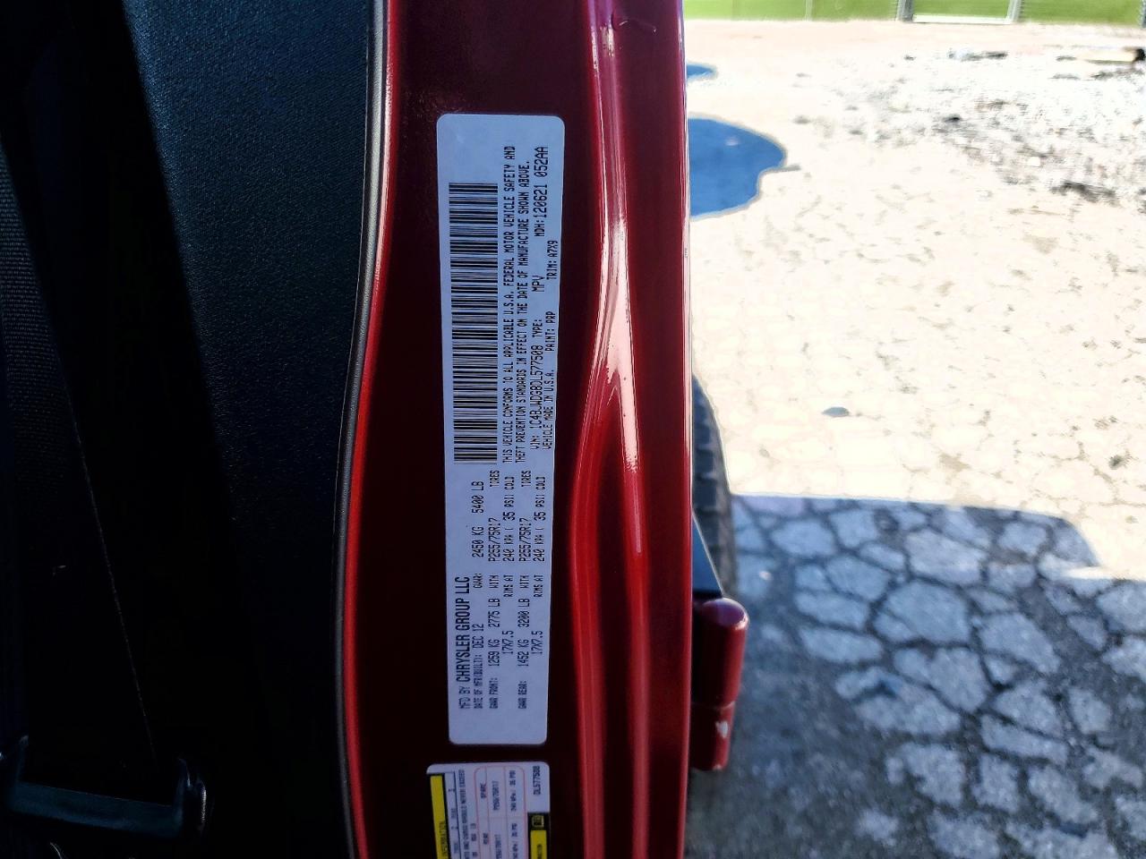 2013 Jeep Wrangler Unlimited Sport Burgundy vin: 1C4BJWDG8DL577508