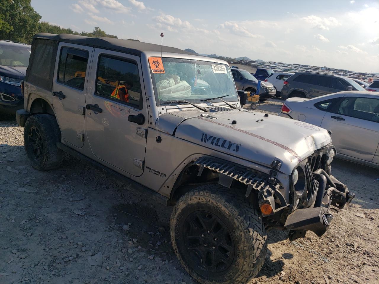 2015 Jeep Wrangler Unlimited Sport Silver vin: 1C4BJWDG8FL588169