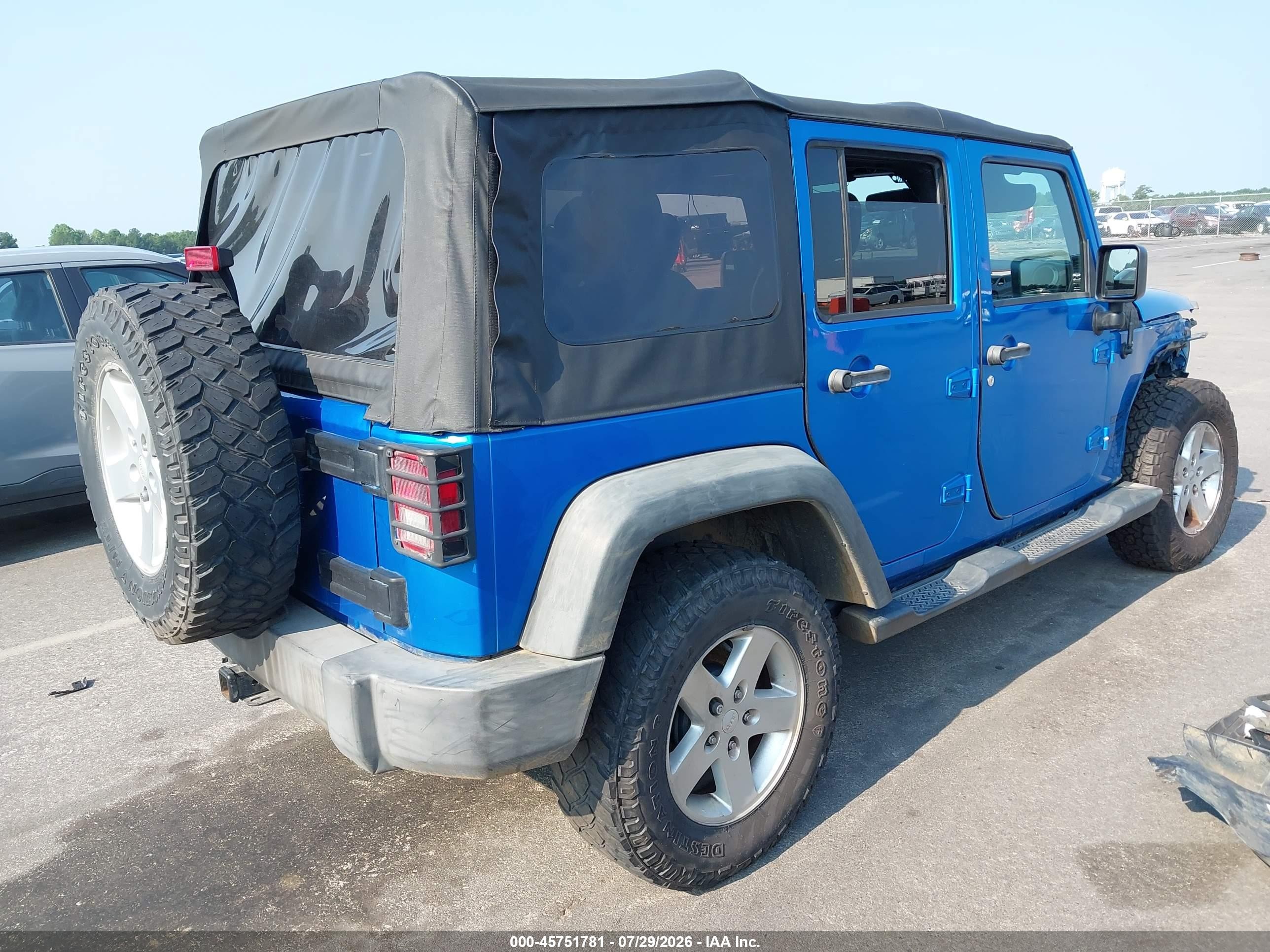 2015 Jeep Wrangler Unlimited Sport Blue vin: 1C4BJWDG8FL689731