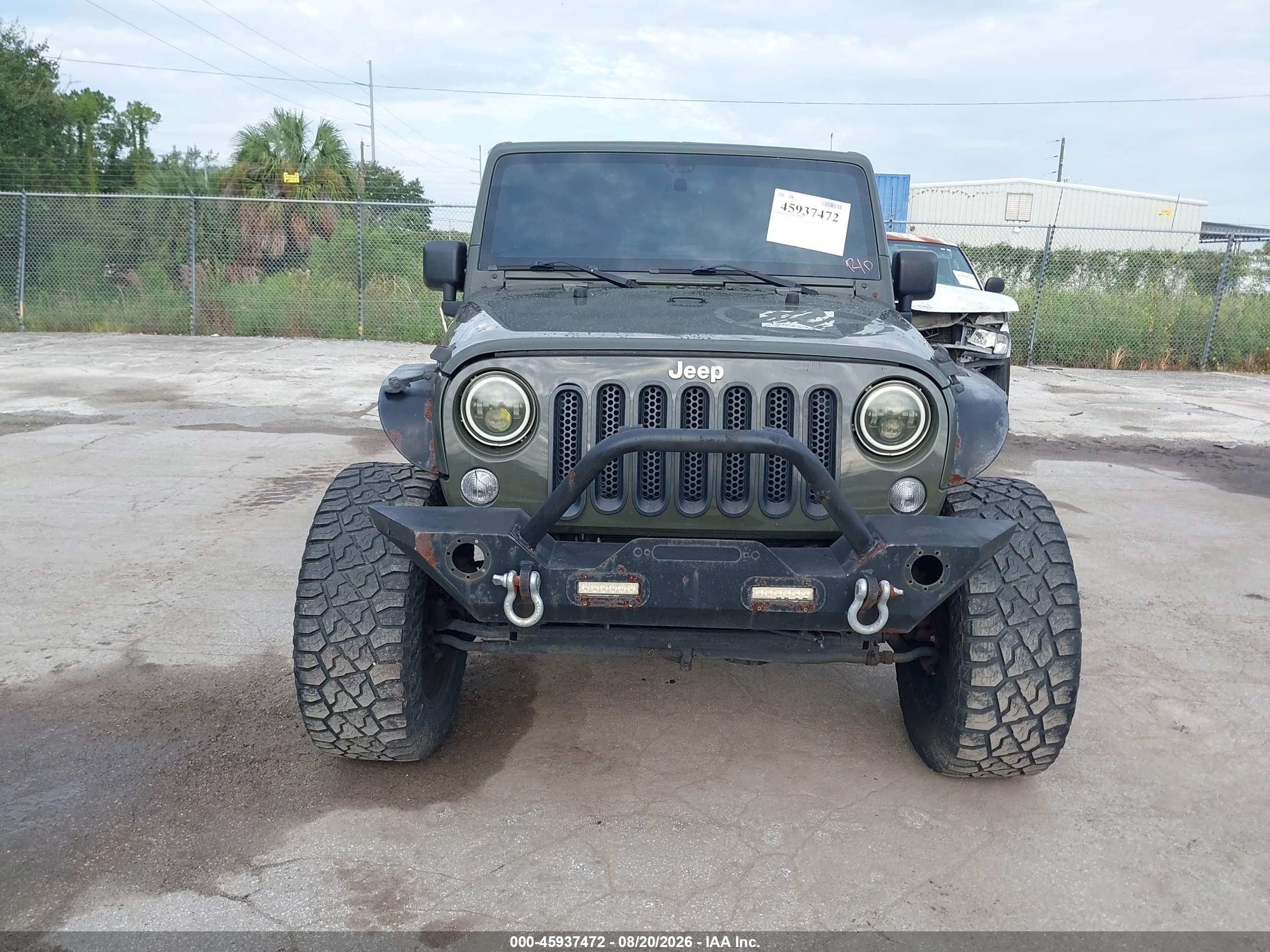 2015 Jeep Wrangler Unlimited Sport Green vin: 1C4BJWDG8FL720900