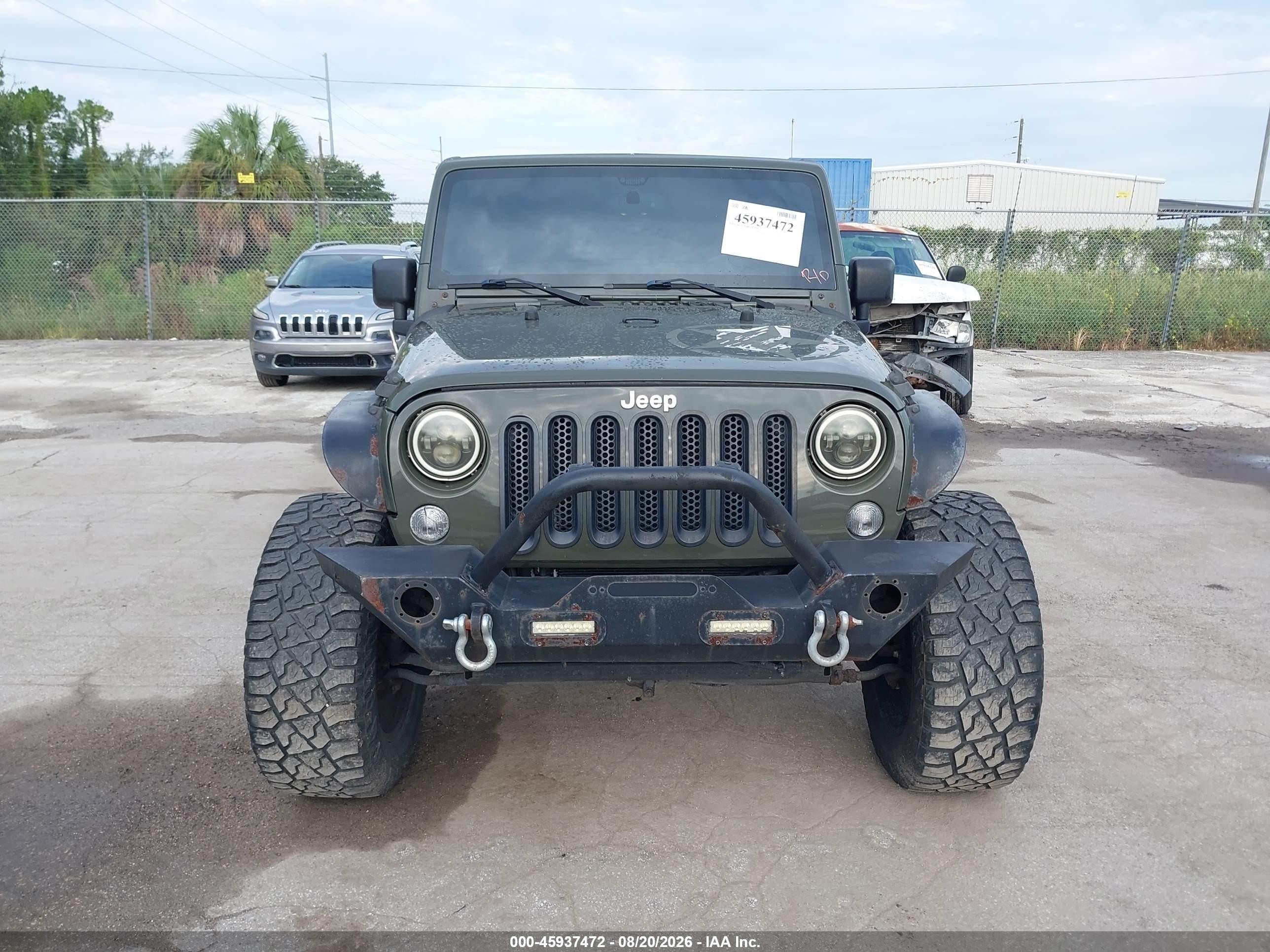 2015 Jeep Wrangler Unlimited Sport Green vin: 1C4BJWDG8FL720900