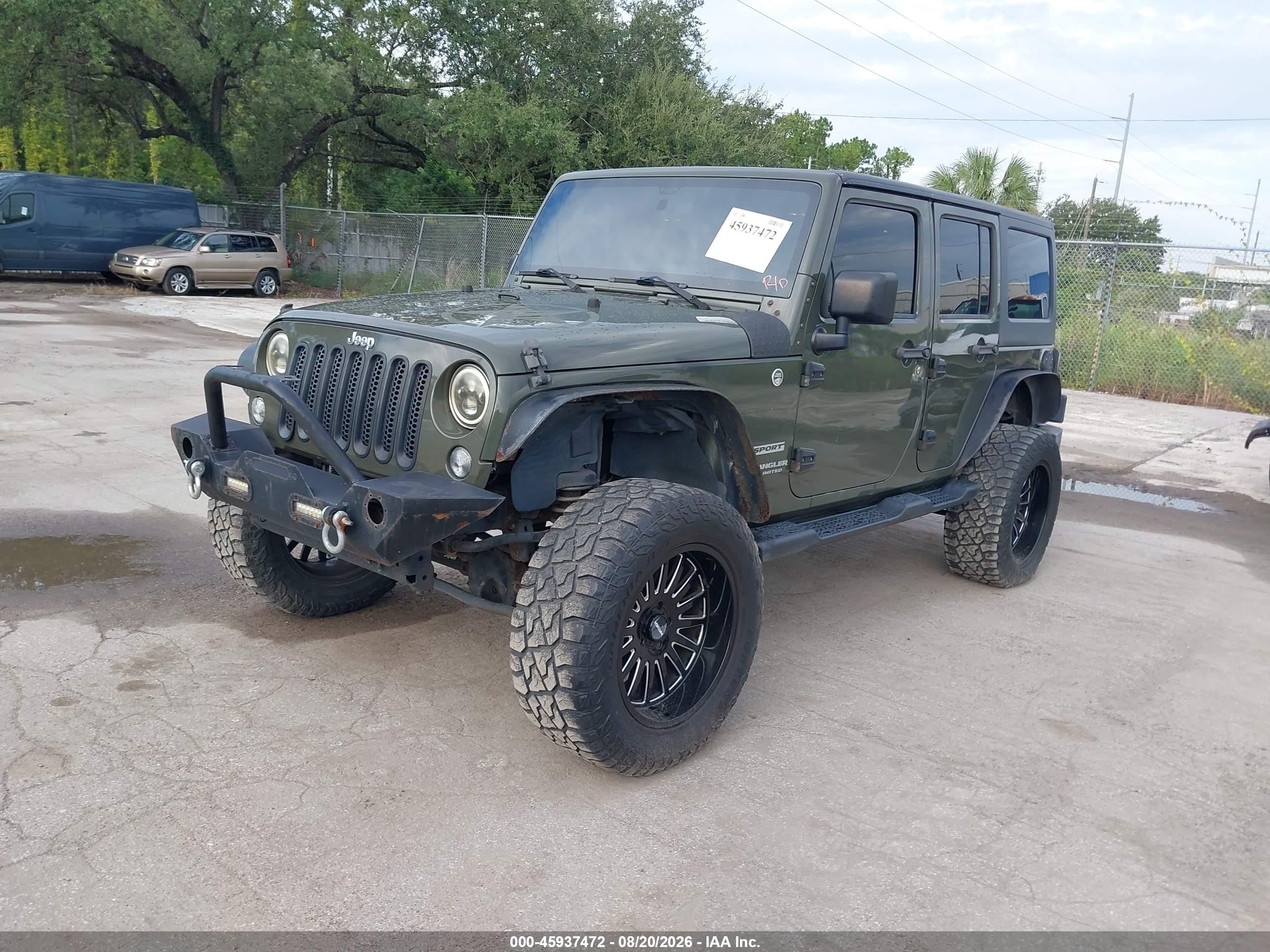 2015 Jeep Wrangler Unlimited Sport Green vin: 1C4BJWDG8FL720900