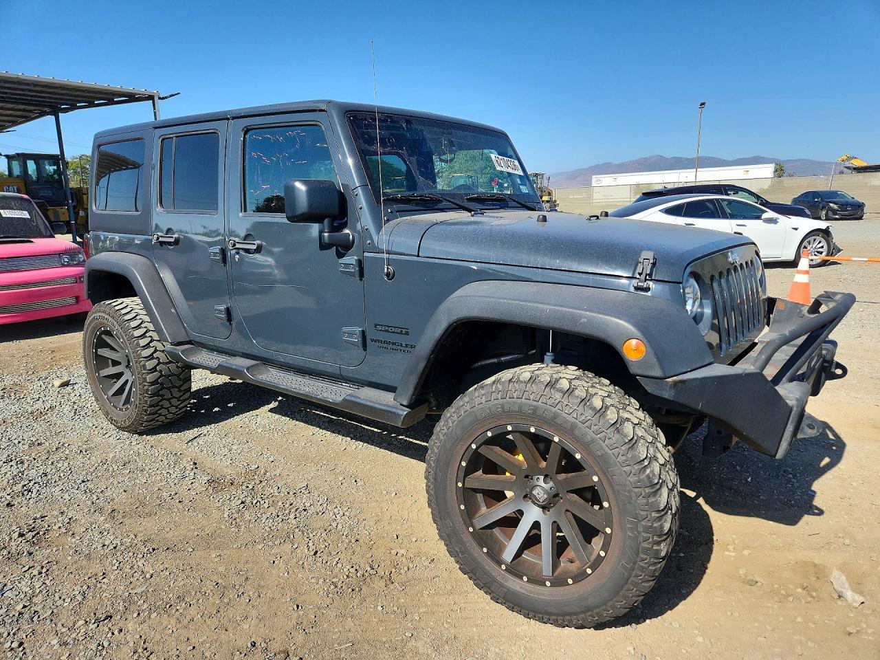 2016 Jeep Wrangler Unlimited Sport Gray vin: 1C4BJWDG8GL318909