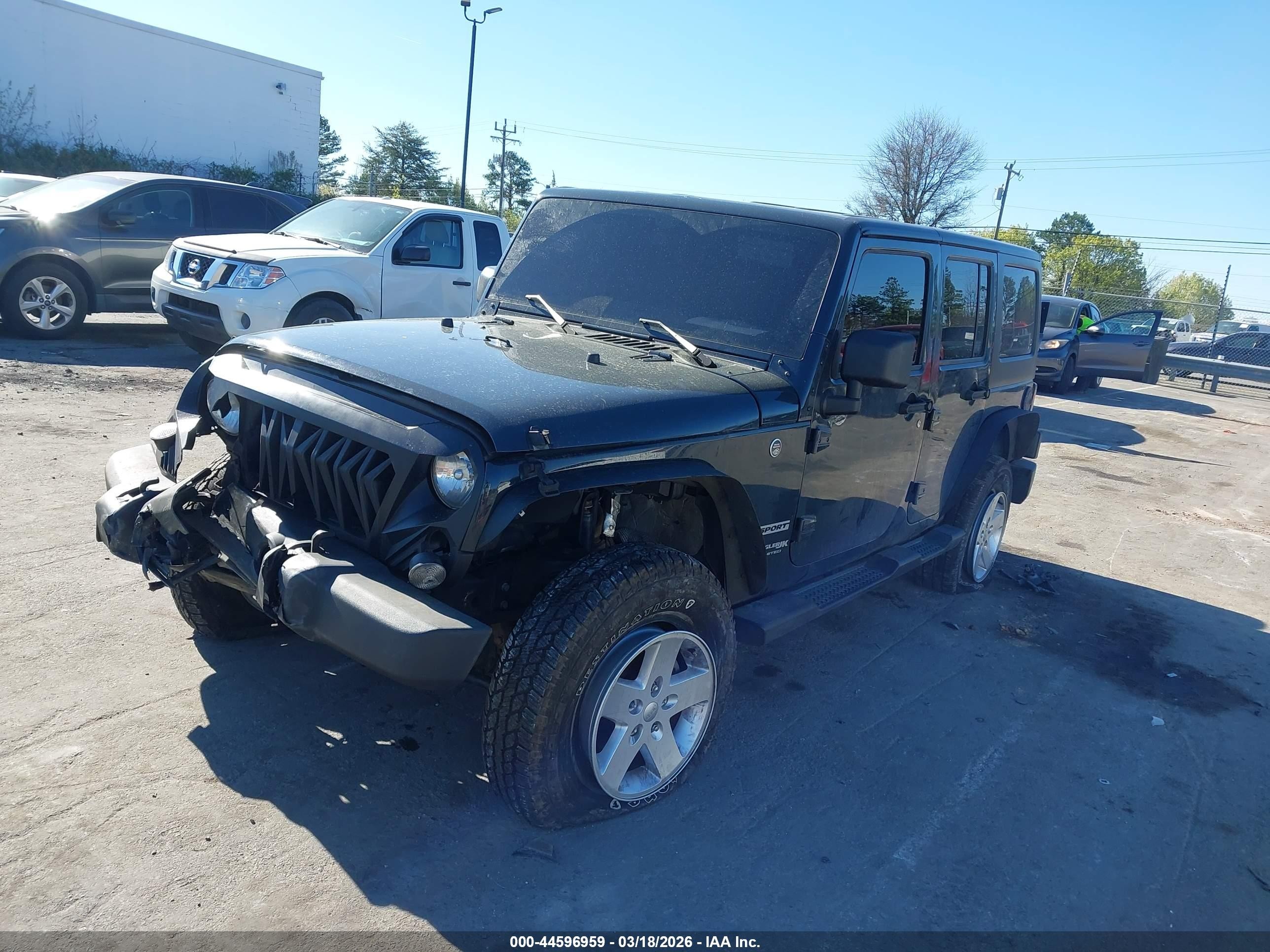 2018 Jeep Wrangler Jk Unlimited Sport S 4x4 Черный vin: 1C4BJWDG8JL901164