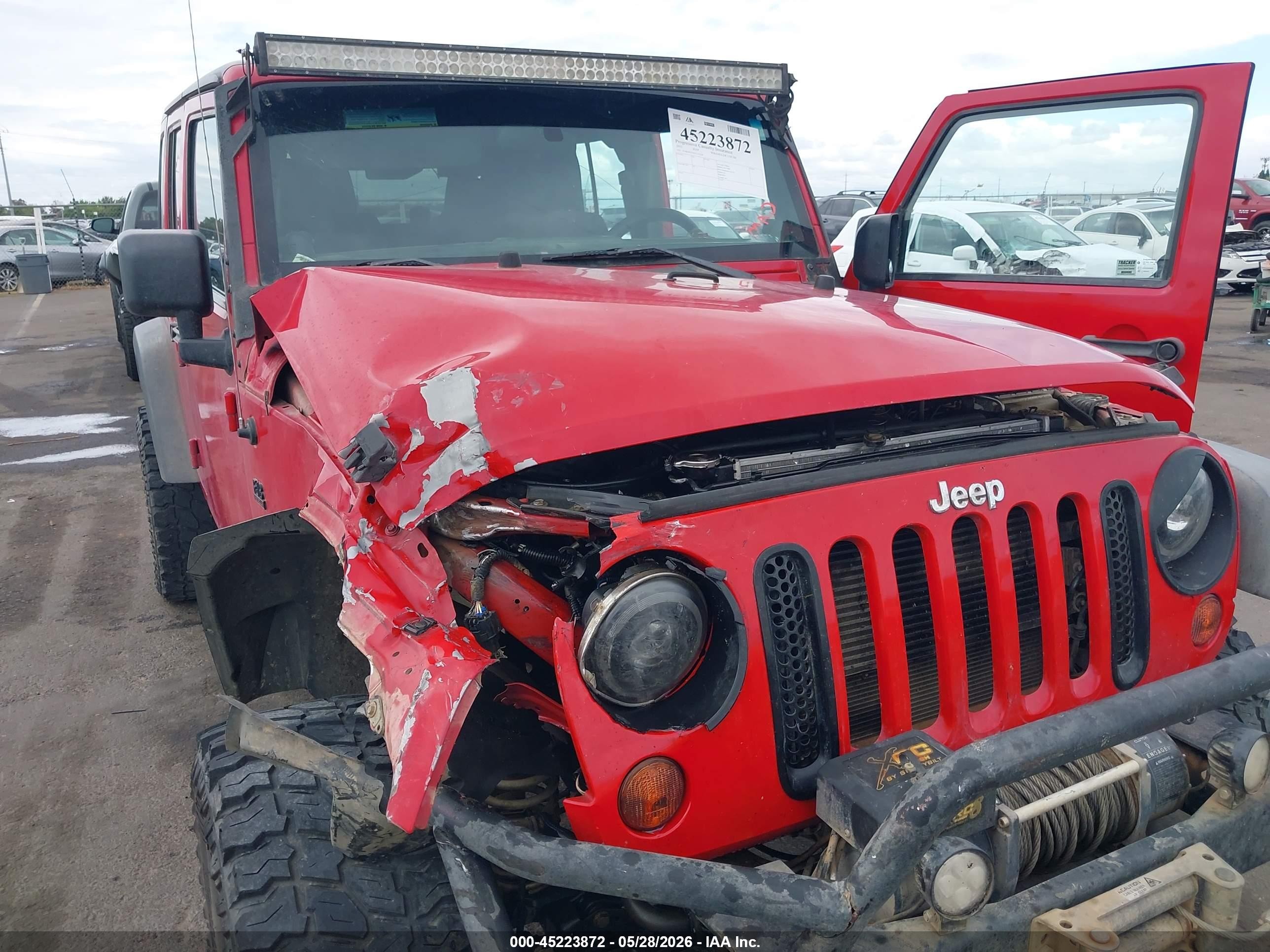 2012 Jeep Wrangler Unlimited Sport Red vin: 1C4BJWDG9CL133228