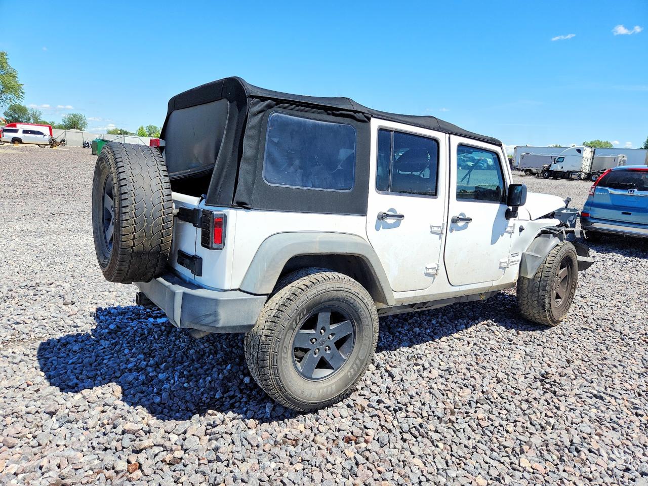 2013 Jeep Wrangler Unlimited Sport White vin: 1C4BJWDG9DL654614
