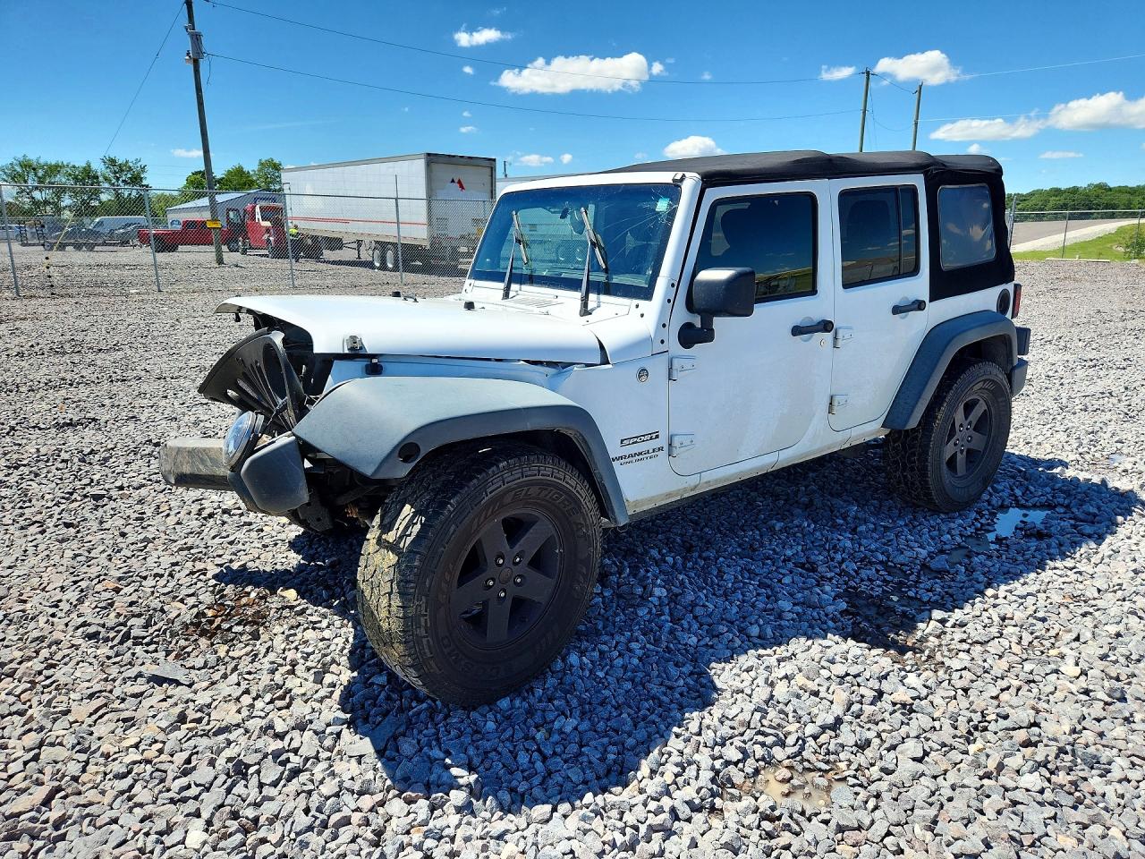 2013 Jeep Wrangler Unlimited Sport White vin: 1C4BJWDG9DL654614