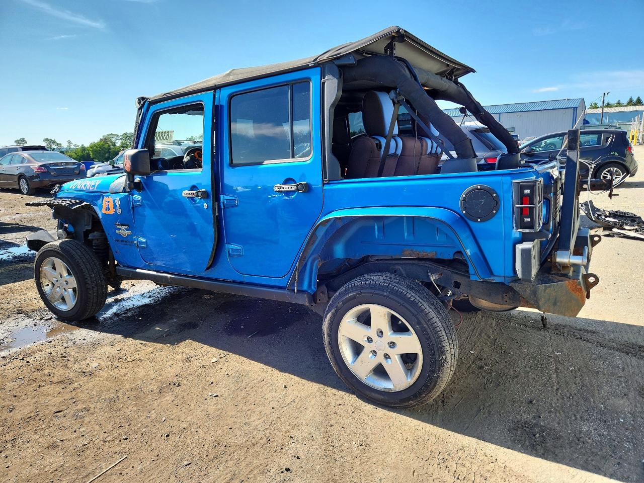 2014 Jeep Wrangler Unlimited Sport Blue vin: 1C4BJWDG9EL165440