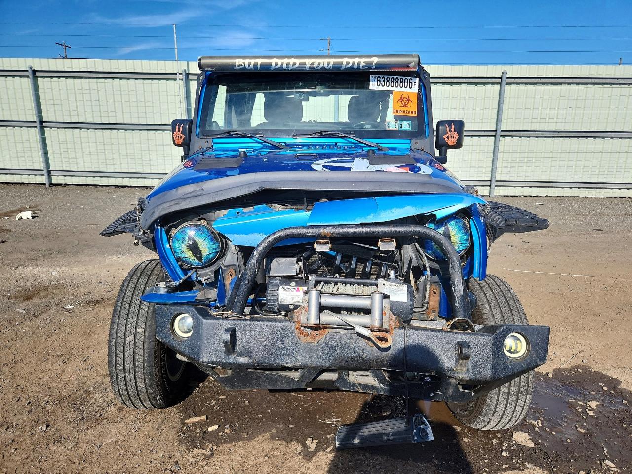 2014 Jeep Wrangler Unlimited Sport Blue vin: 1C4BJWDG9EL165440