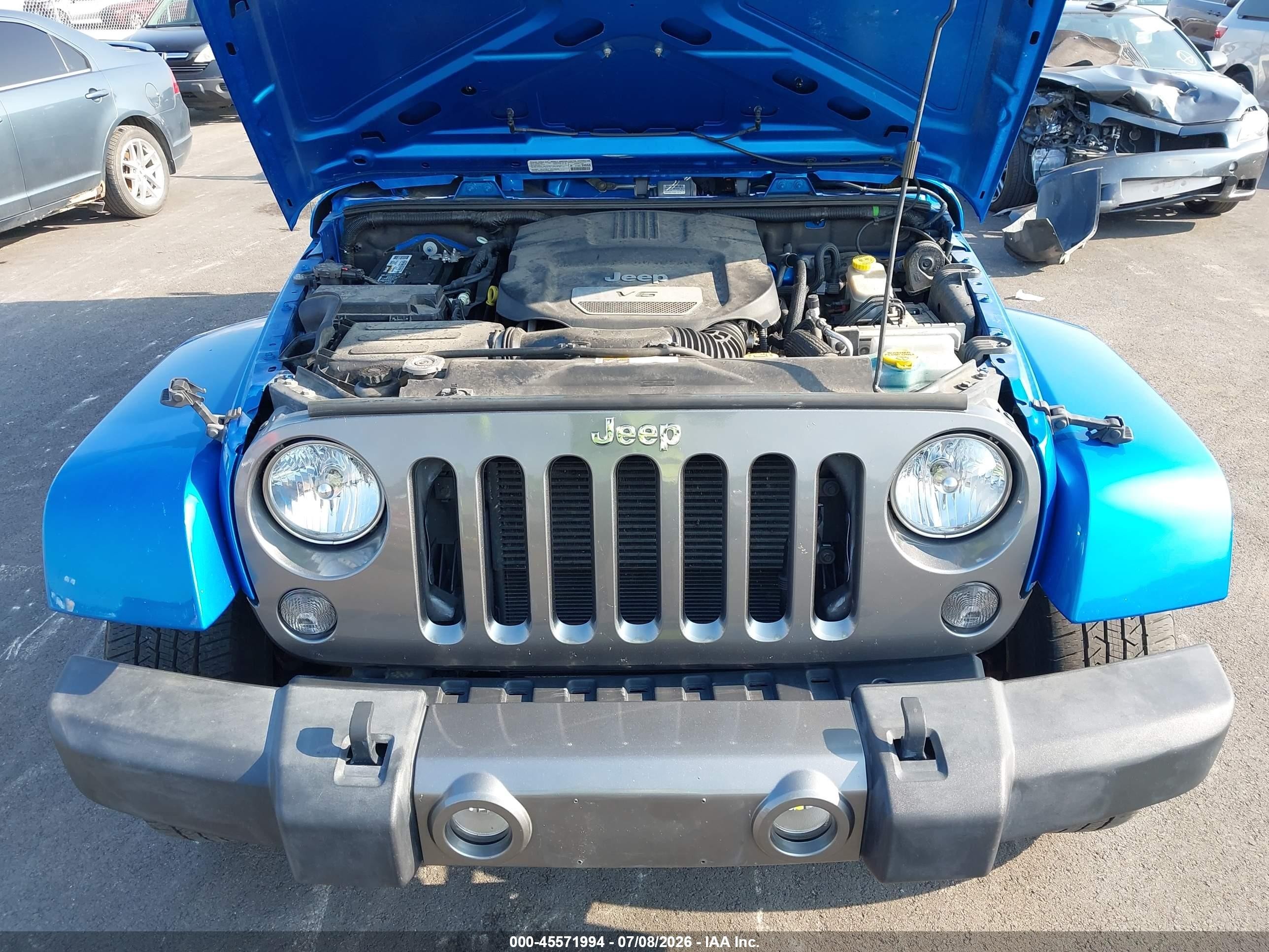 2014 Jeep Wrangler Unlimited Freedom Edition Blue vin: 1C4BJWDG9EL202177