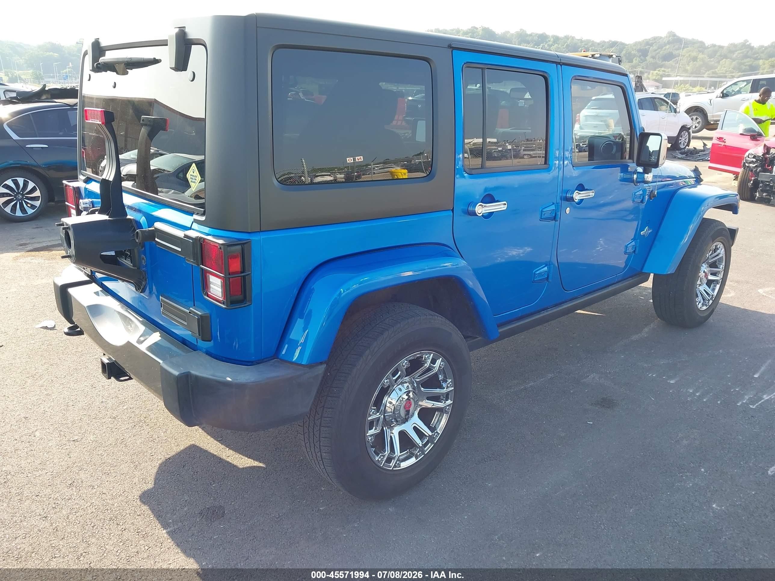 2014 Jeep Wrangler Unlimited Freedom Edition Blue vin: 1C4BJWDG9EL202177