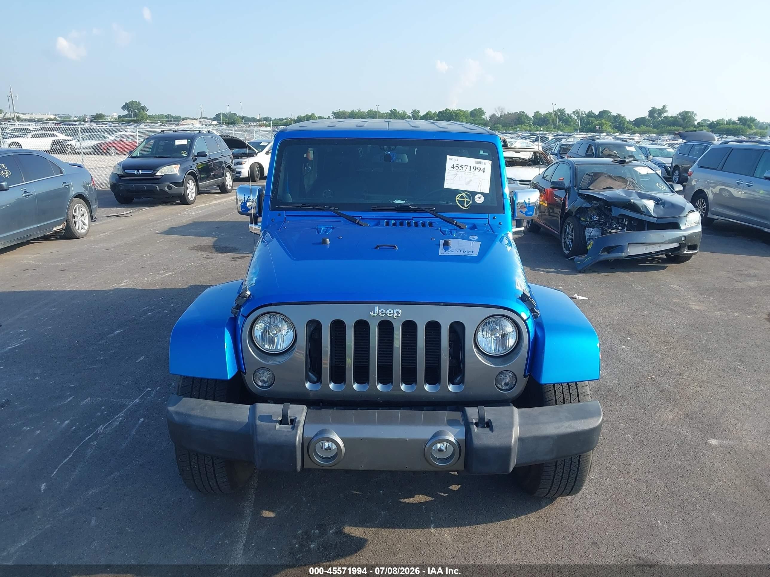 2014 Jeep Wrangler Unlimited Freedom Edition Blue vin: 1C4BJWDG9EL202177