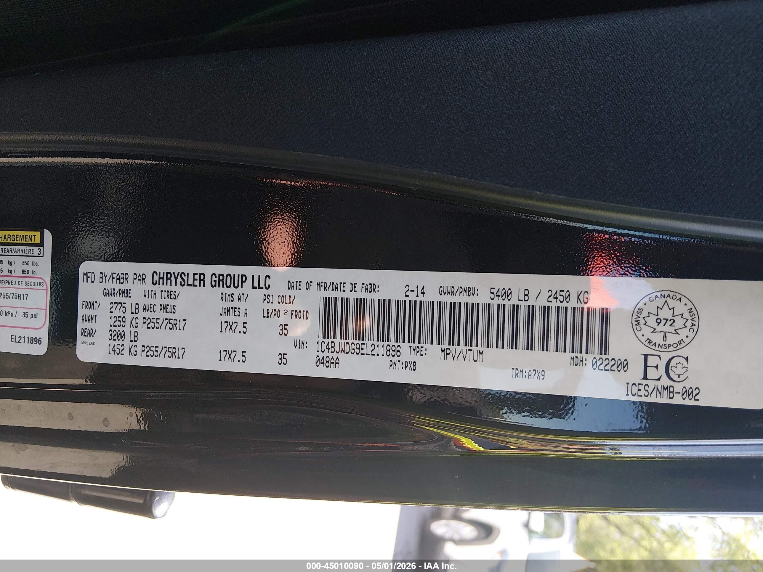 2014 Jeep Wrangler Unlimited Sport Black vin: 1C4BJWDG9EL211896