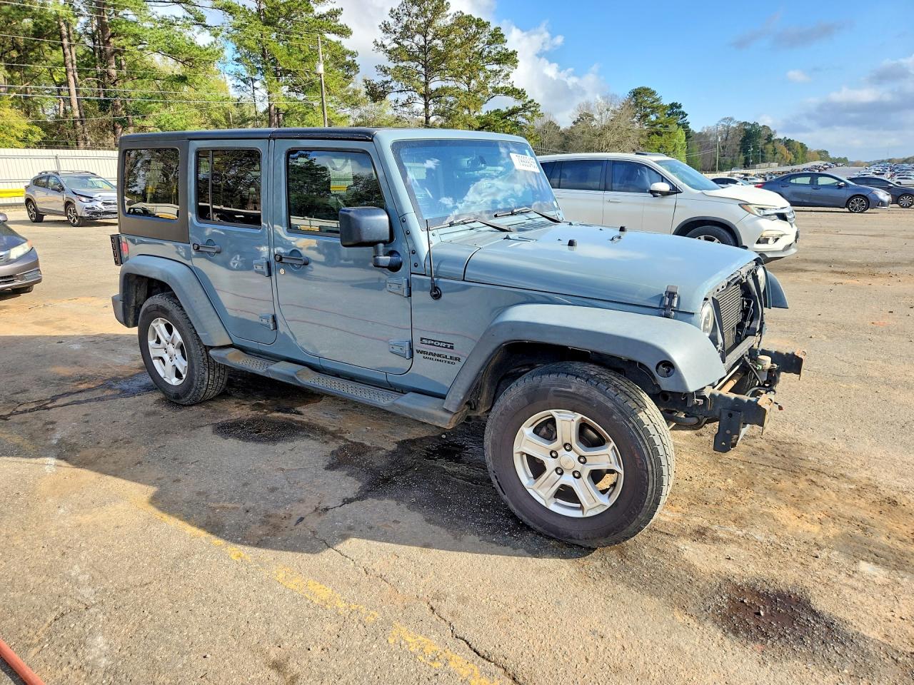 2015 Jeep Wrangler Unlimited Sport Серый vin: 1C4BJWDG9FL538171