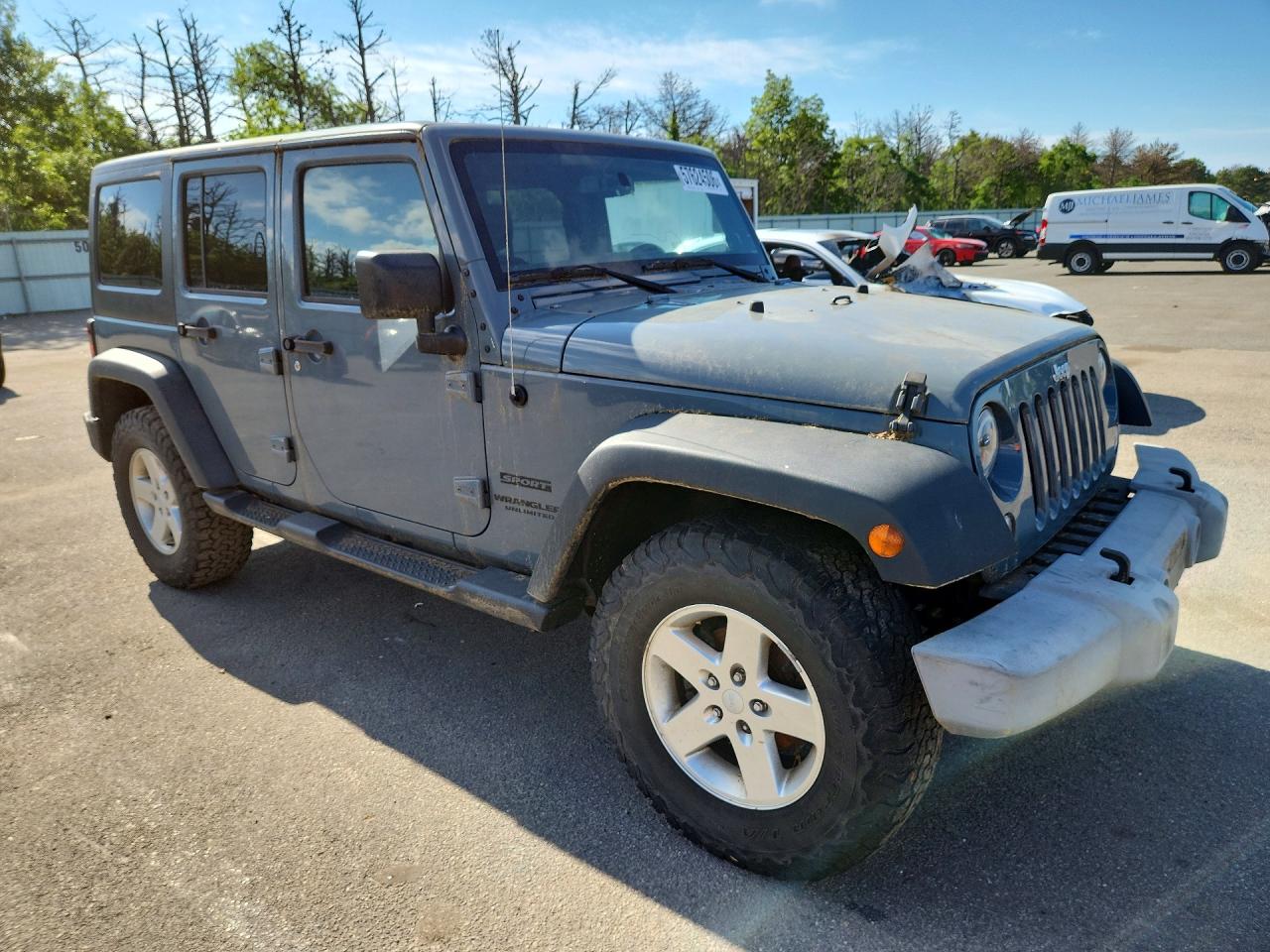 2015 Jeep Wrangler Unlimited Sport Серый vin: 1C4BJWDG9FL556539
