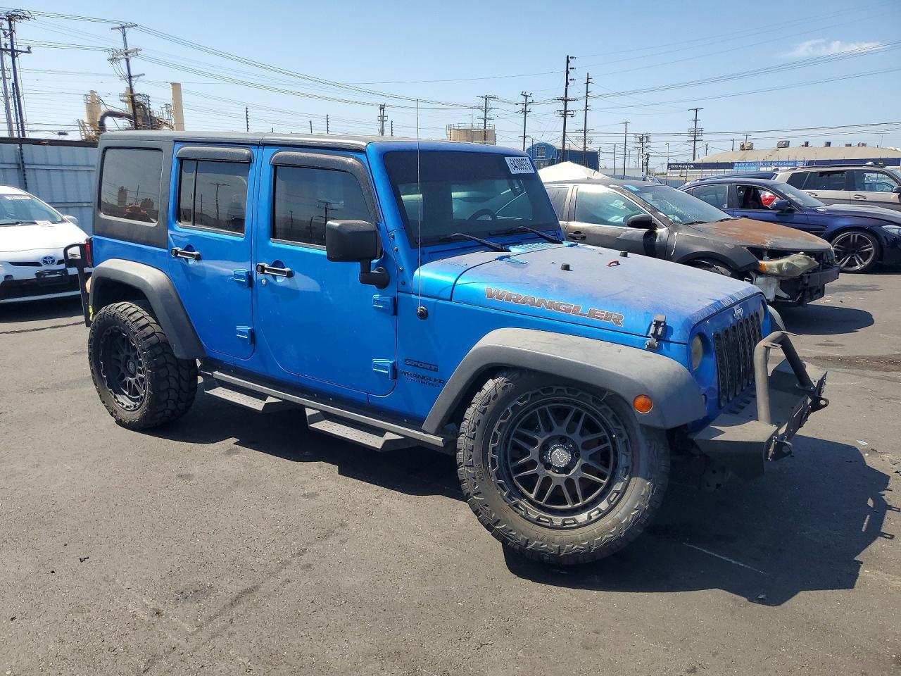 2015 Jeep Wrangler Unlimited Sport Синий vin: 1C4BJWDG9FL570506