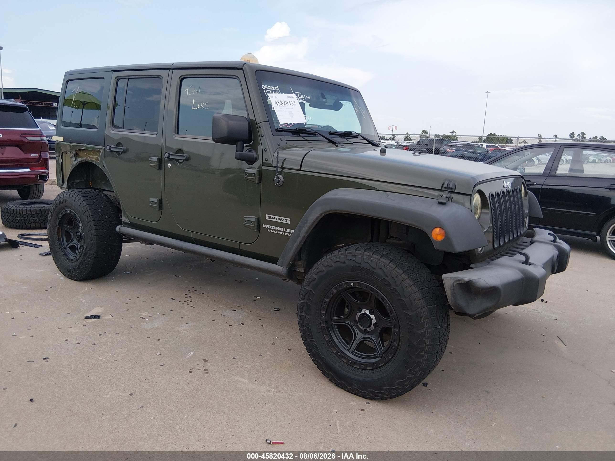 2015 Jeep Wrangler Unlimited Sport Green vin: 1C4BJWDG9FL676860