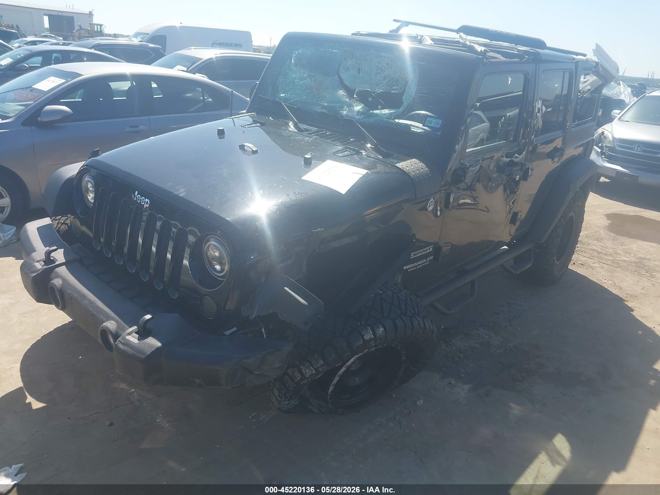 2015 Jeep Wrangler Unlimited Sport Black vin: 1C4BJWDG9FL742274