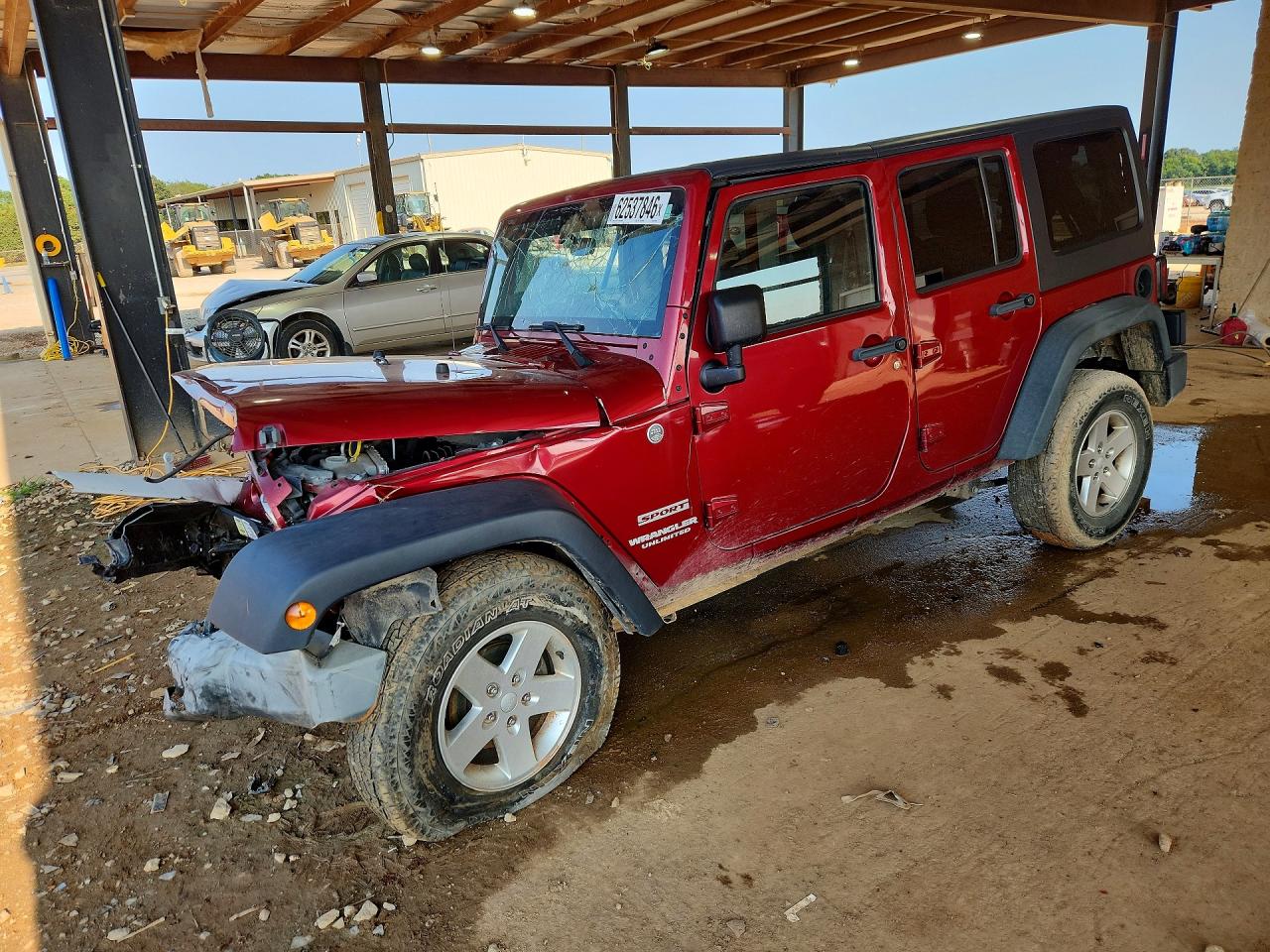 2012 Jeep Wrangler Unlimited Sport Красный vin: 1C4BJWDGXCL183040