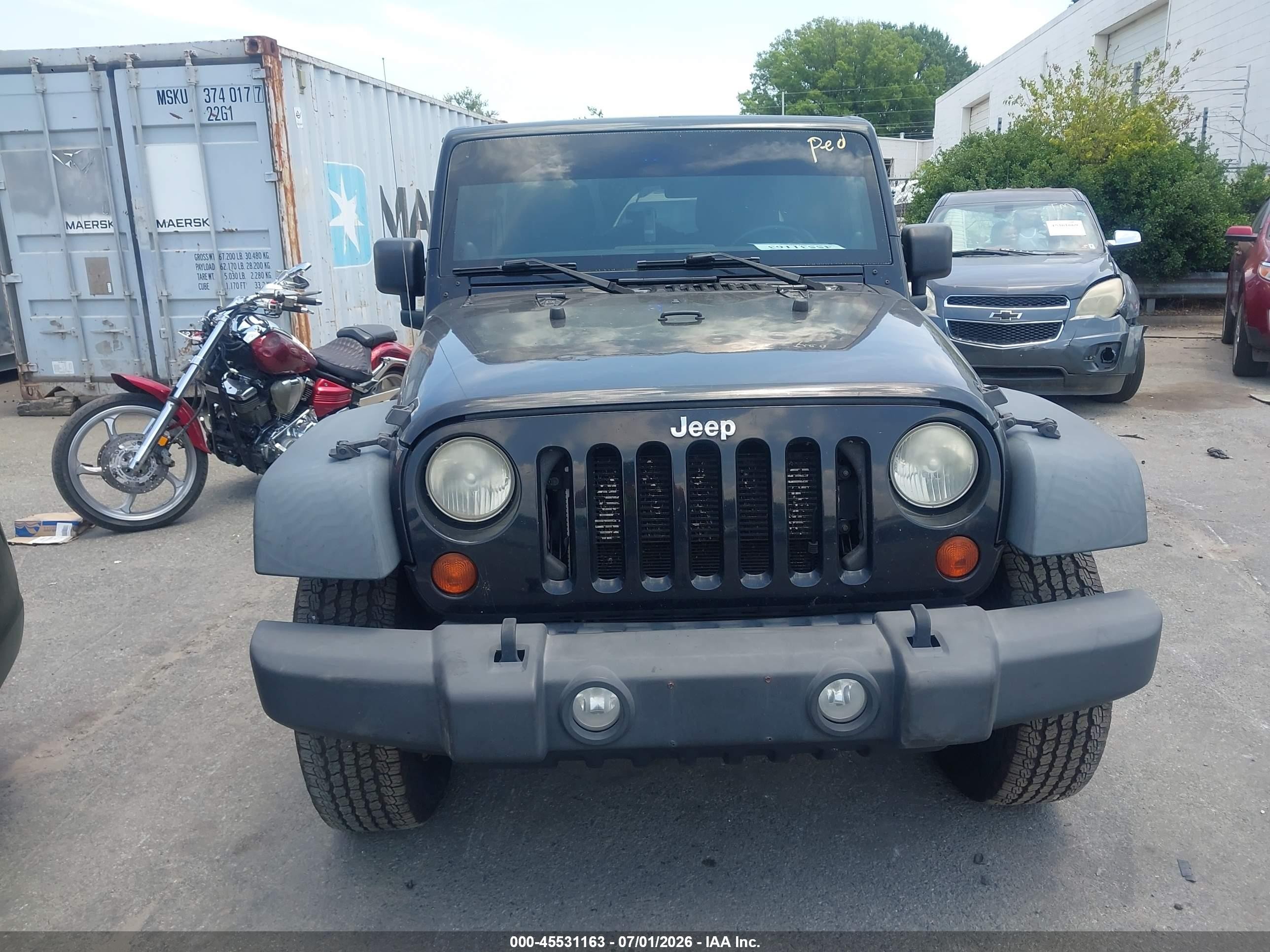 2012 Jeep Wrangler Unlimited Sport Black vin: 1C4BJWDGXCL201326