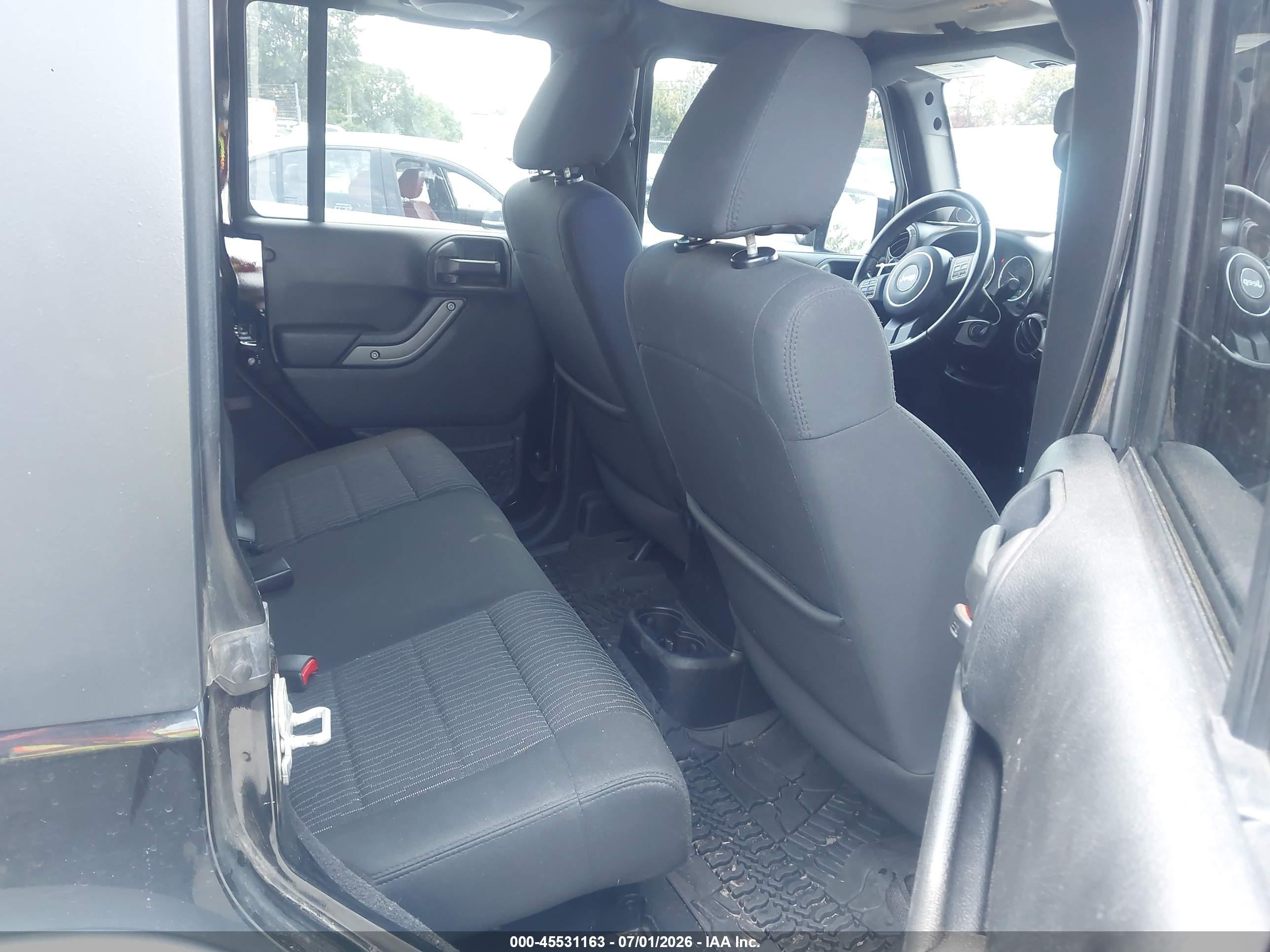 2012 Jeep Wrangler Unlimited Sport Black vin: 1C4BJWDGXCL201326
