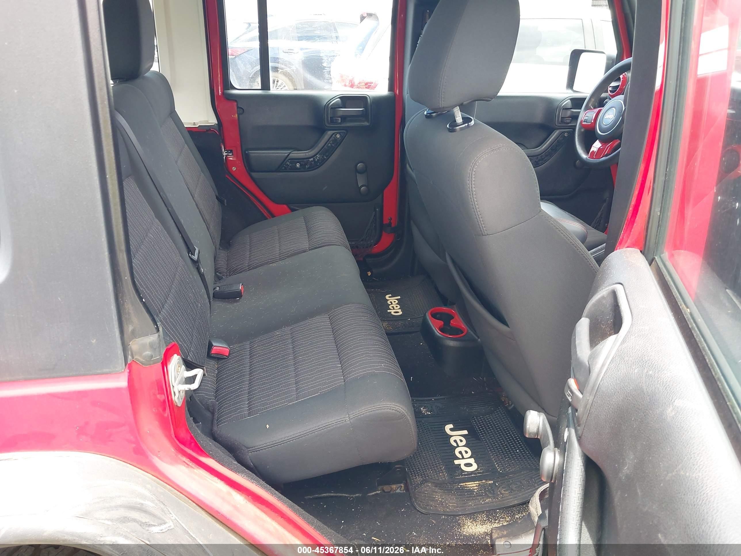 2012 Jeep Wrangler Unlimited Sport Красный vin: 1C4BJWDGXCL210205
