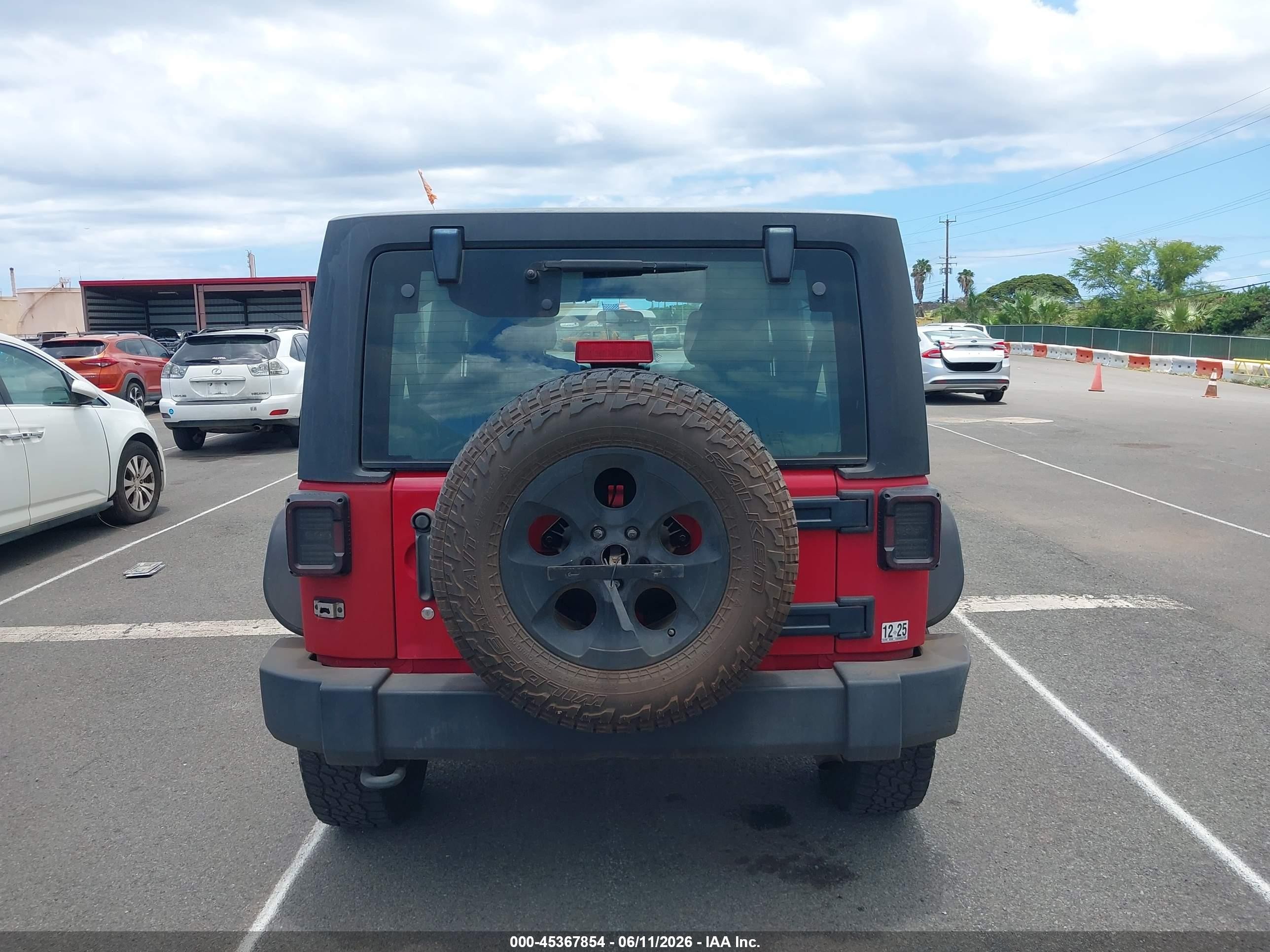 2012 Jeep Wrangler Unlimited Sport Красный vin: 1C4BJWDGXCL210205