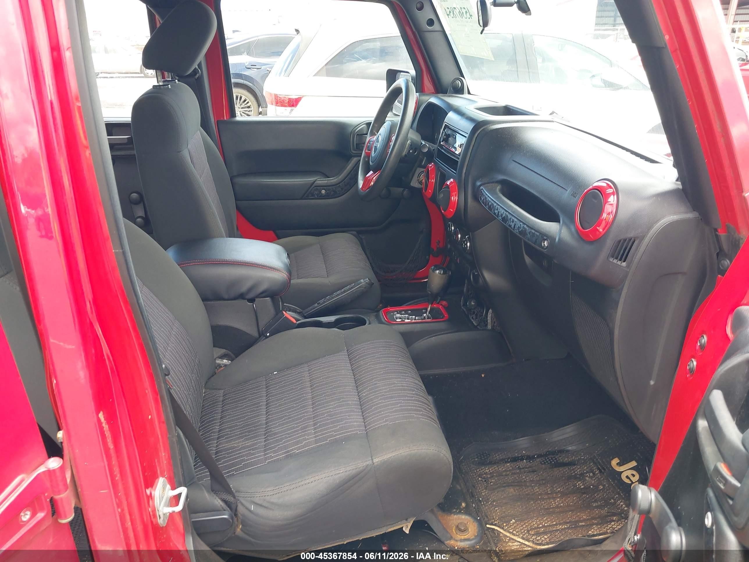 2012 Jeep Wrangler Unlimited Sport Красный vin: 1C4BJWDGXCL210205