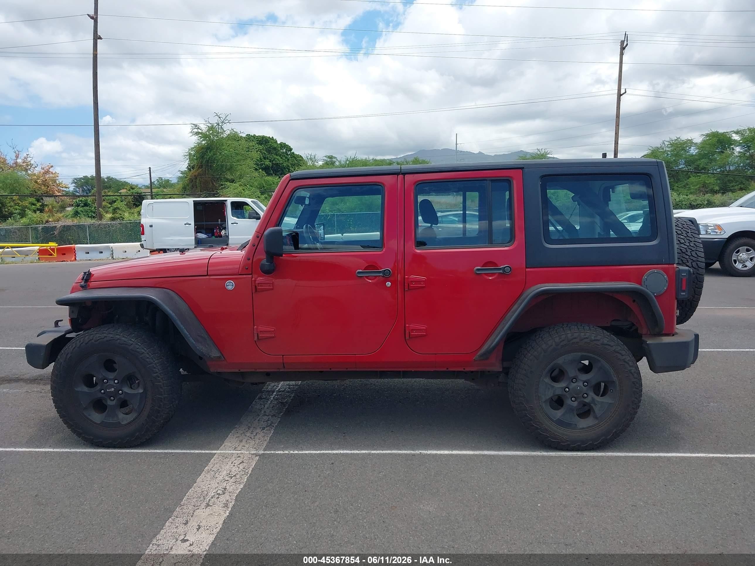 2012 Jeep Wrangler Unlimited Sport Красный vin: 1C4BJWDGXCL210205