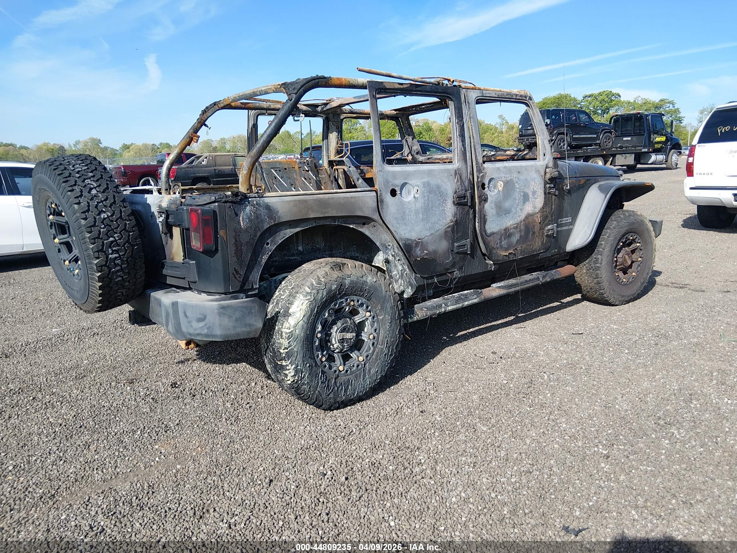 2012 Jeep Wrangler Unlimited Sport Black vin: 1C4BJWDGXCL212861
