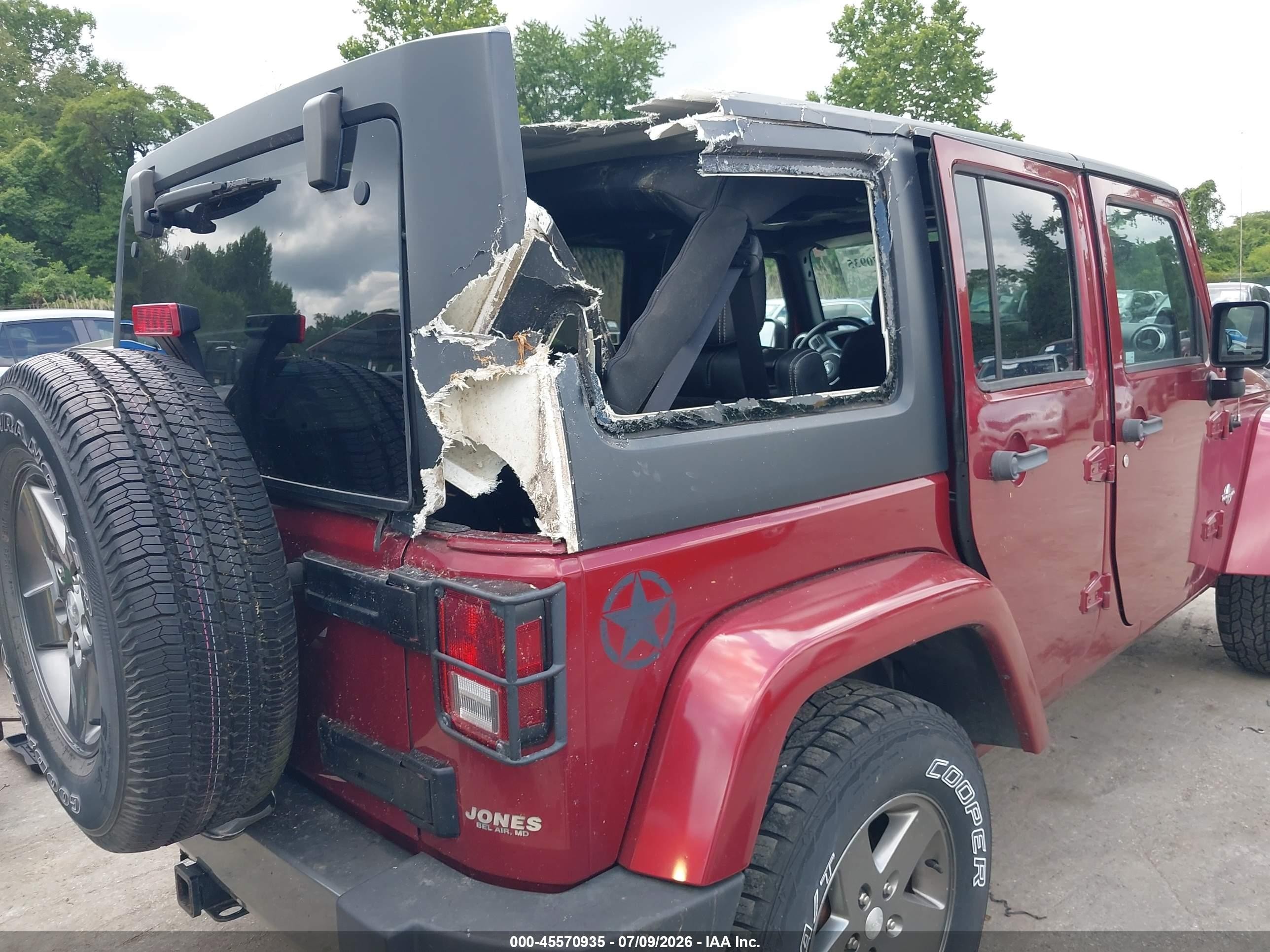 2013 Jeep Wrangler Unlimited Freedom Edition Красный vin: 1C4BJWDGXDL588588