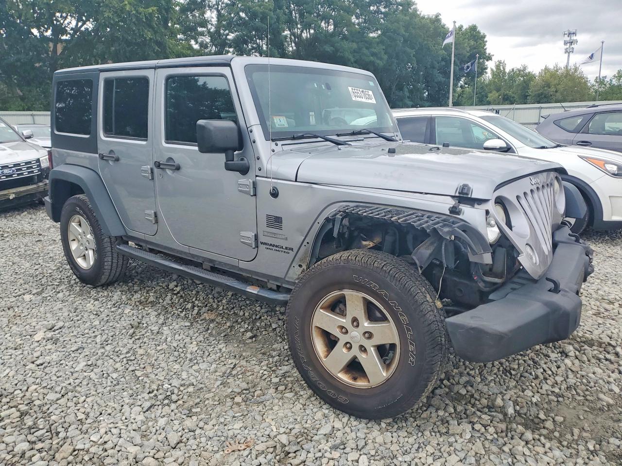 2014 Jeep Wrangler Unlimited Sport Gray vin: 1C4BJWDGXEL263490