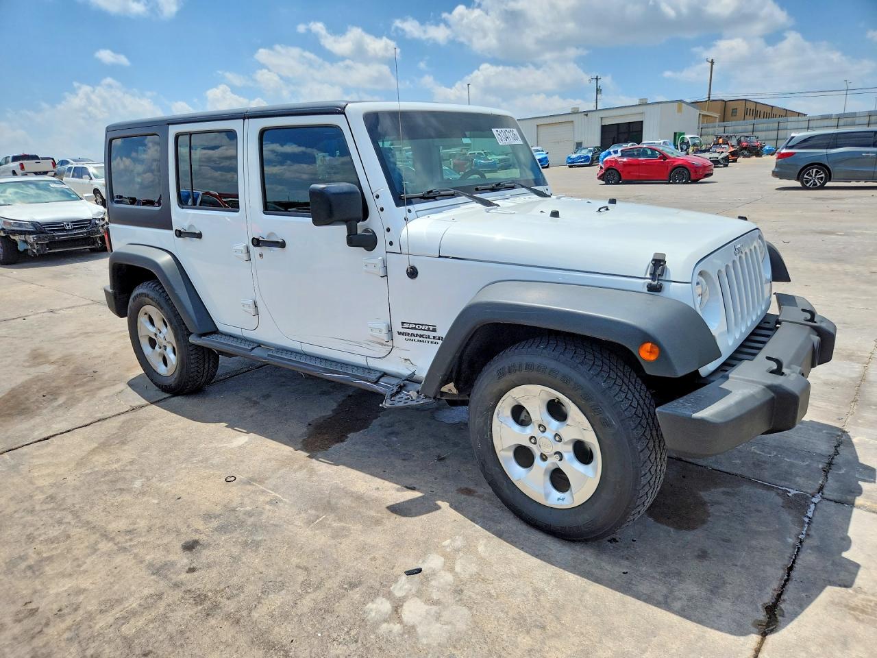 2015 Jeep Wrangler Unlimited Sport White vin: 1C4BJWDGXFL525977