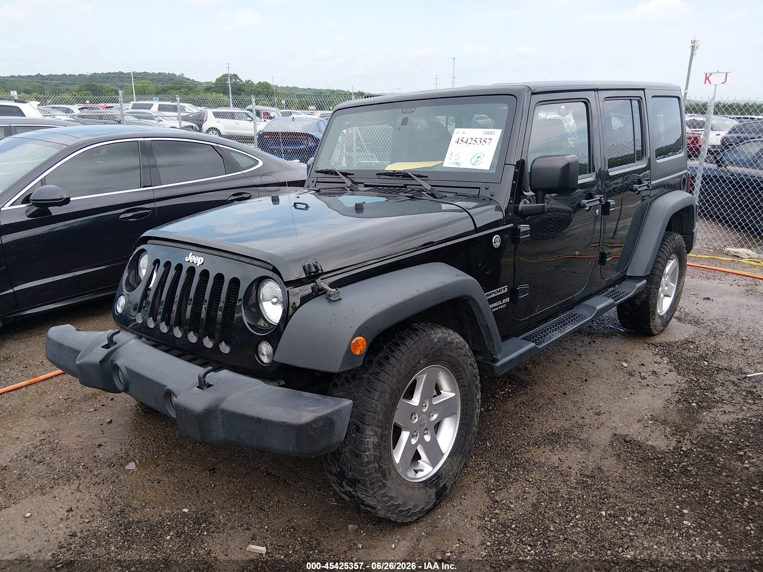 2015 Jeep Wrangler Unlimited Sport Black vin: 1C4BJWDGXFL577724