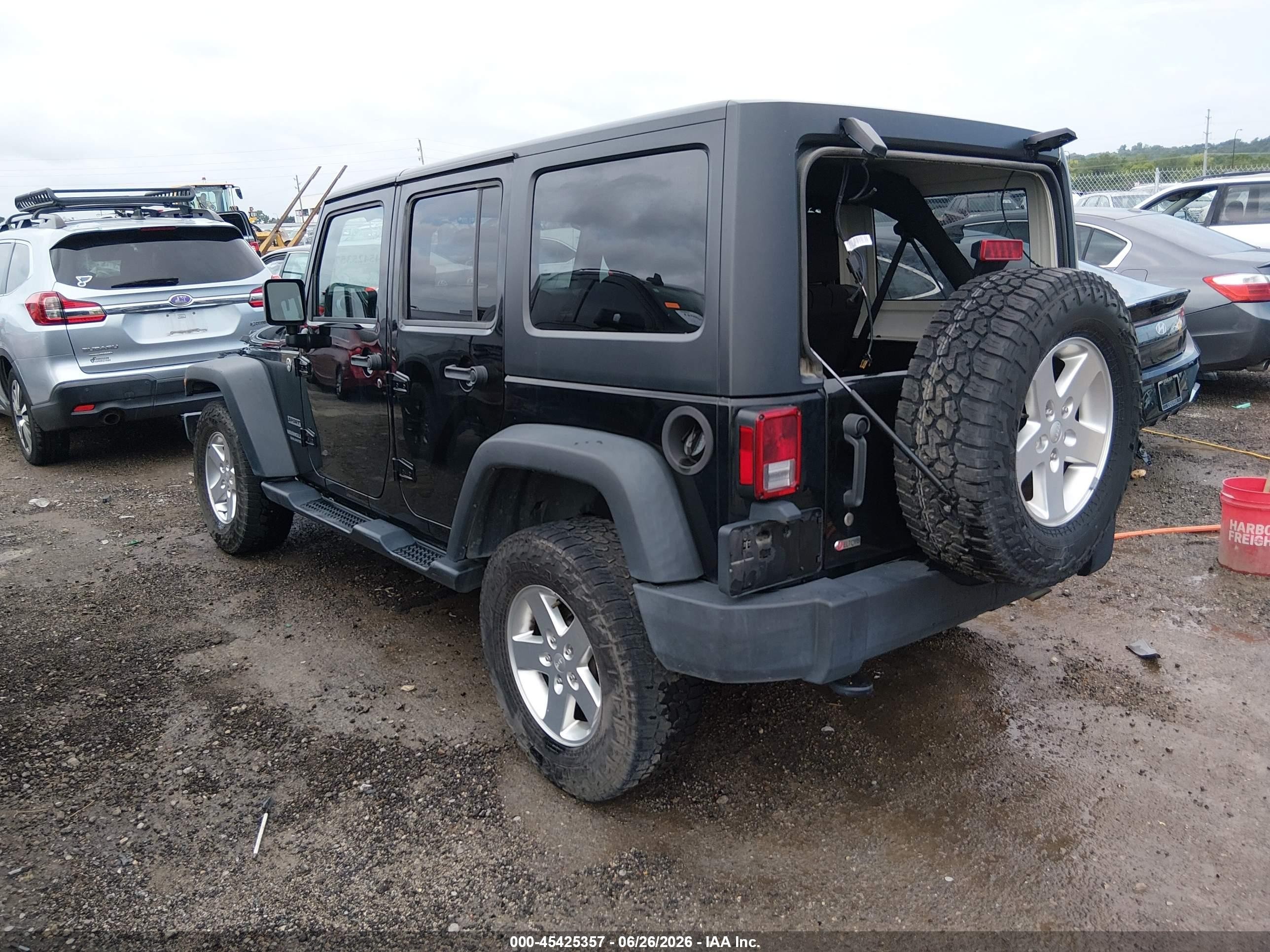 2015 Jeep Wrangler Unlimited Sport Black vin: 1C4BJWDGXFL577724
