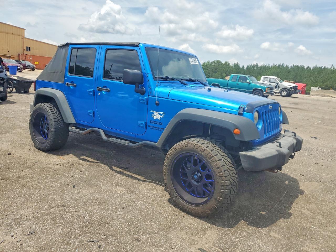 2015 Jeep Wrangler Unlimited Sport Blue vin: 1C4BJWDGXFL608941
