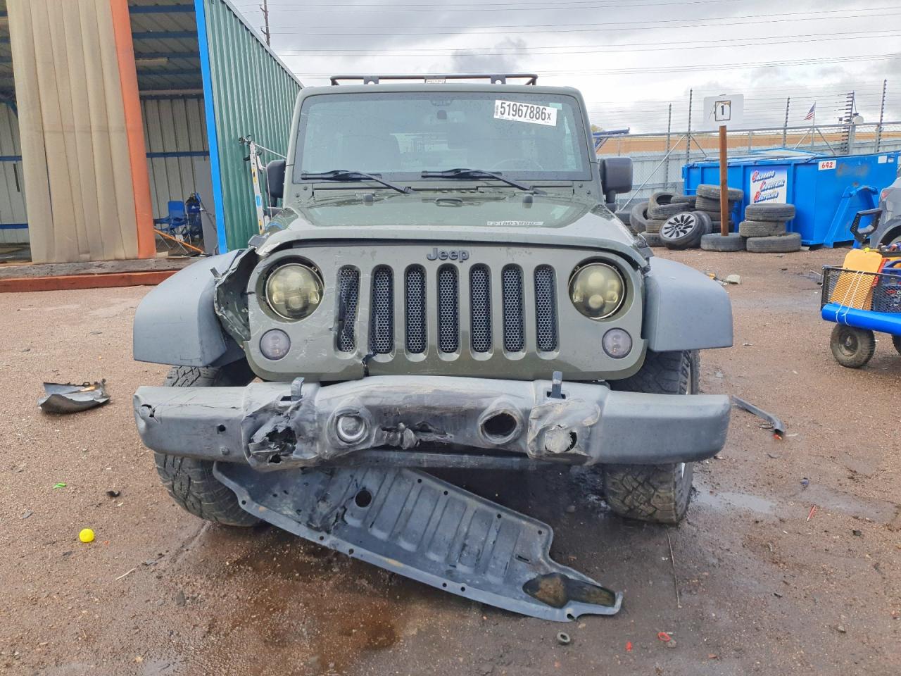 2015 Jeep Wrangler Unlimited Sport Green vin: 1C4BJWDGXFL728481