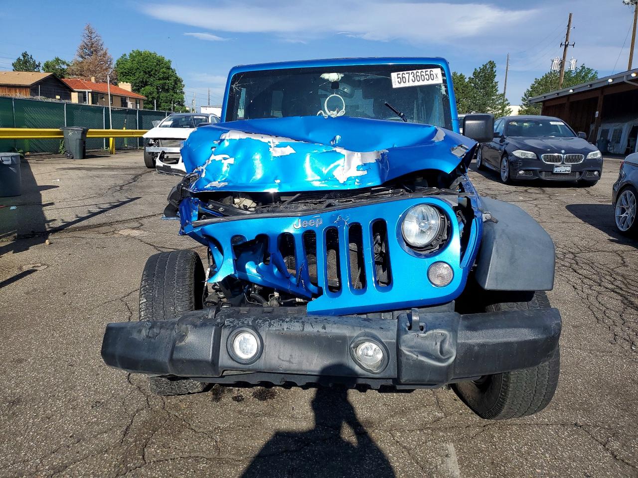 2015 Jeep Wrangler Unlimited Sport Blue vin: 1C4BJWDGXFL732093