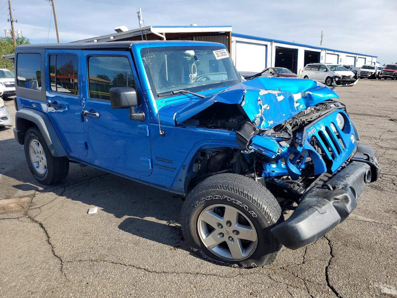 2015 Jeep Wrangler Unlimited Sport Blue vin: 1C4BJWDGXFL732093