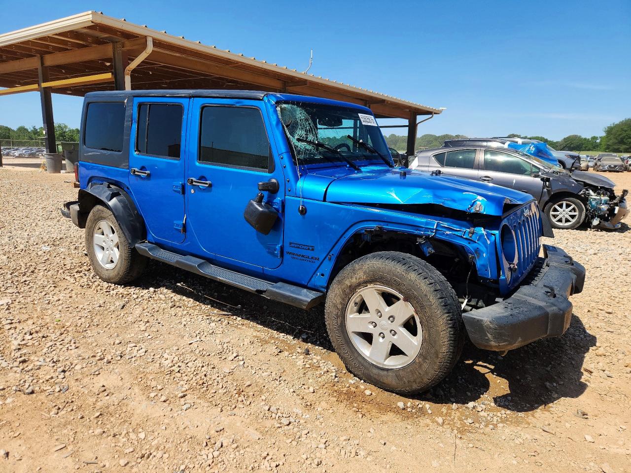 2015 Jeep Wrangler Unlimited Sport Синий vin: 1C4BJWDGXFL744342